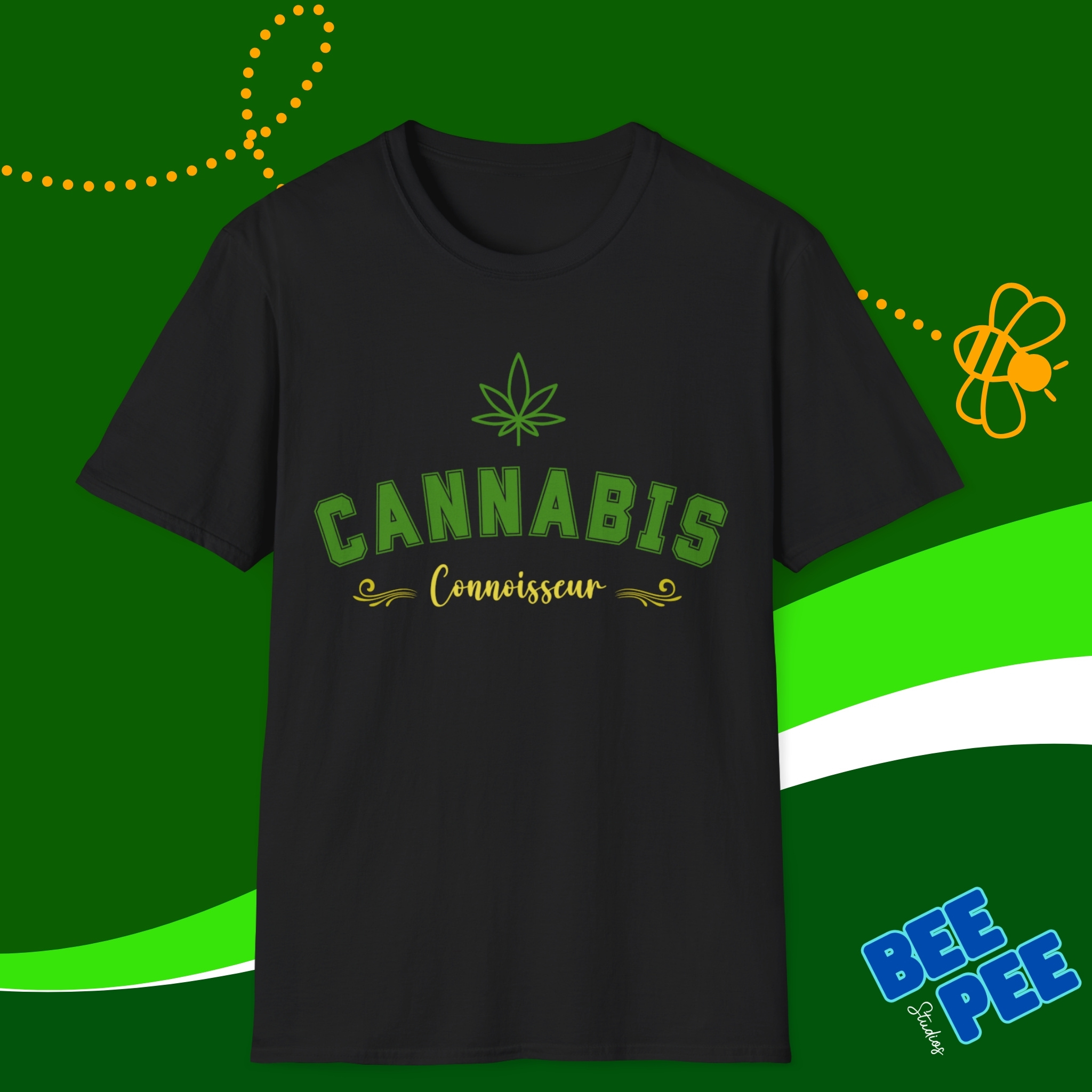 Unisex T-Shirt Cannabis Connoisseur Varsity Graphic Tee