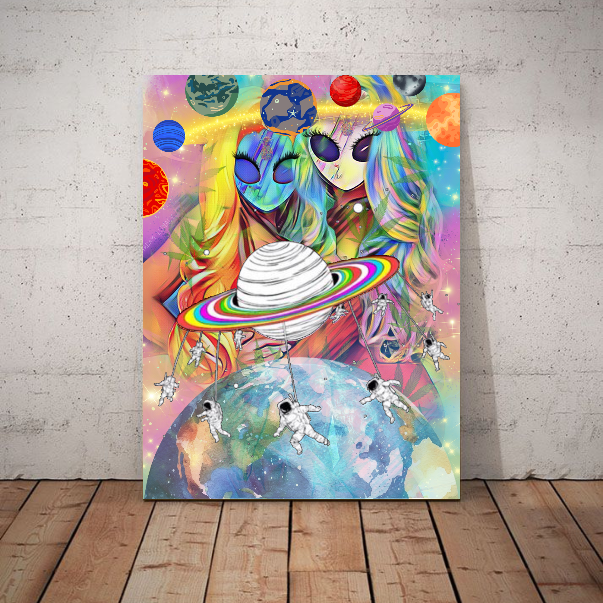 Goddesses of the Galaxy. Art by Madam Lunacy - ART PRINT │ Erotic Collection