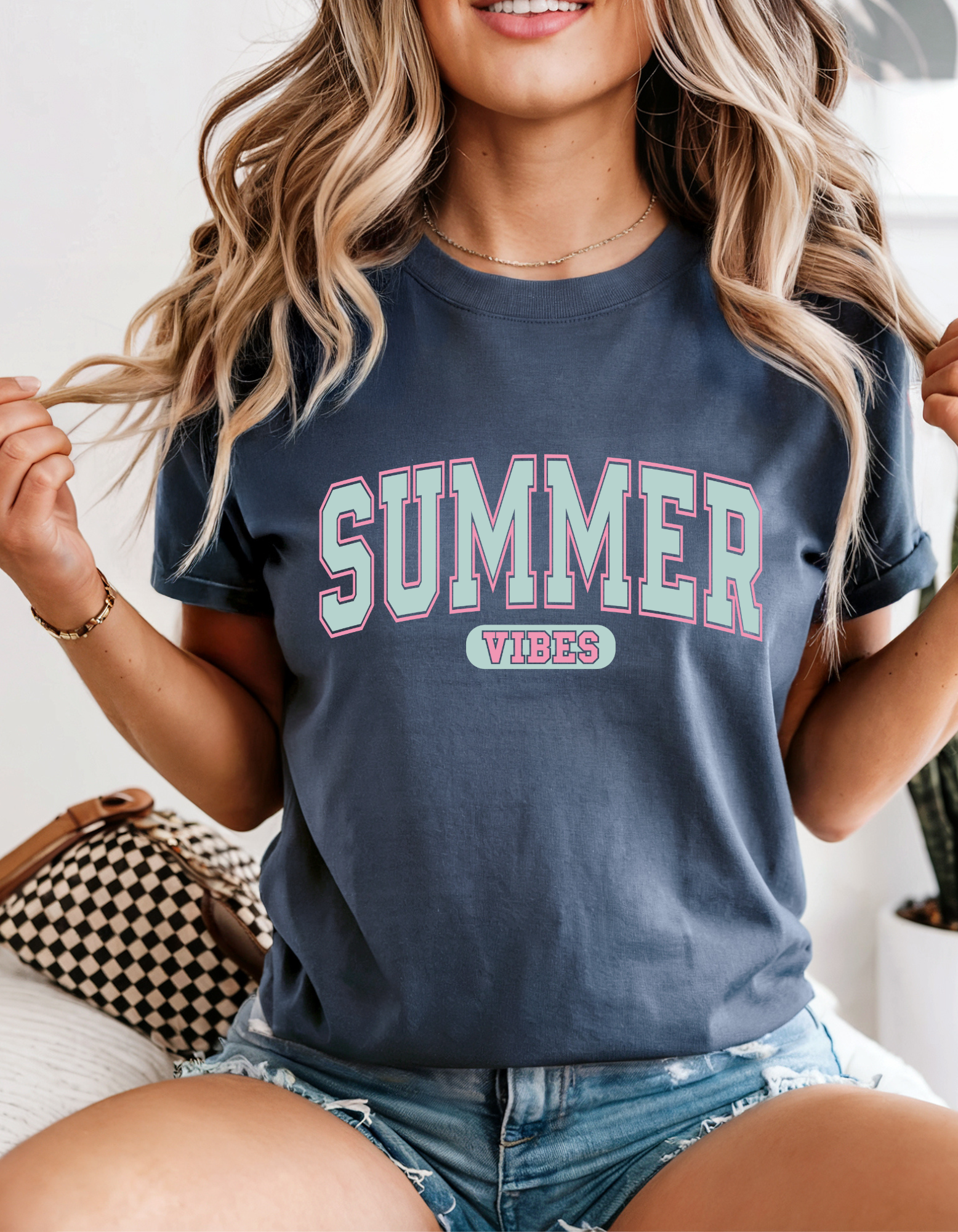 Summer Vibes T-Shirt, Casual Summer Tee, Unisex Graphic Shirt, Beachwear Top, Gift for Summer Lovers product thumbnail image