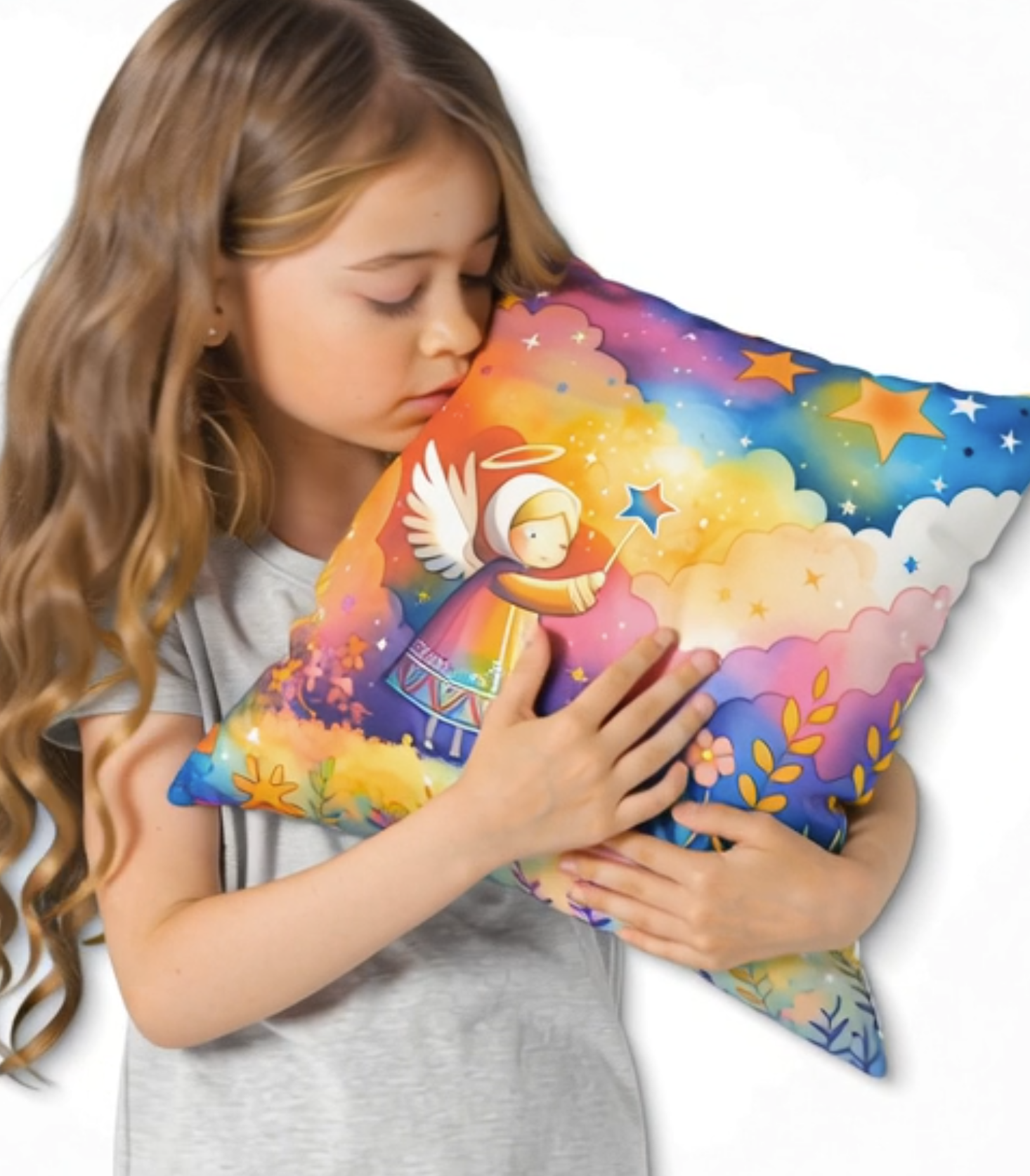 Evangeline’s Featherlight Rest – Whimsical Angel Pillow for Kids &amp; Nurseries product thumbnail image