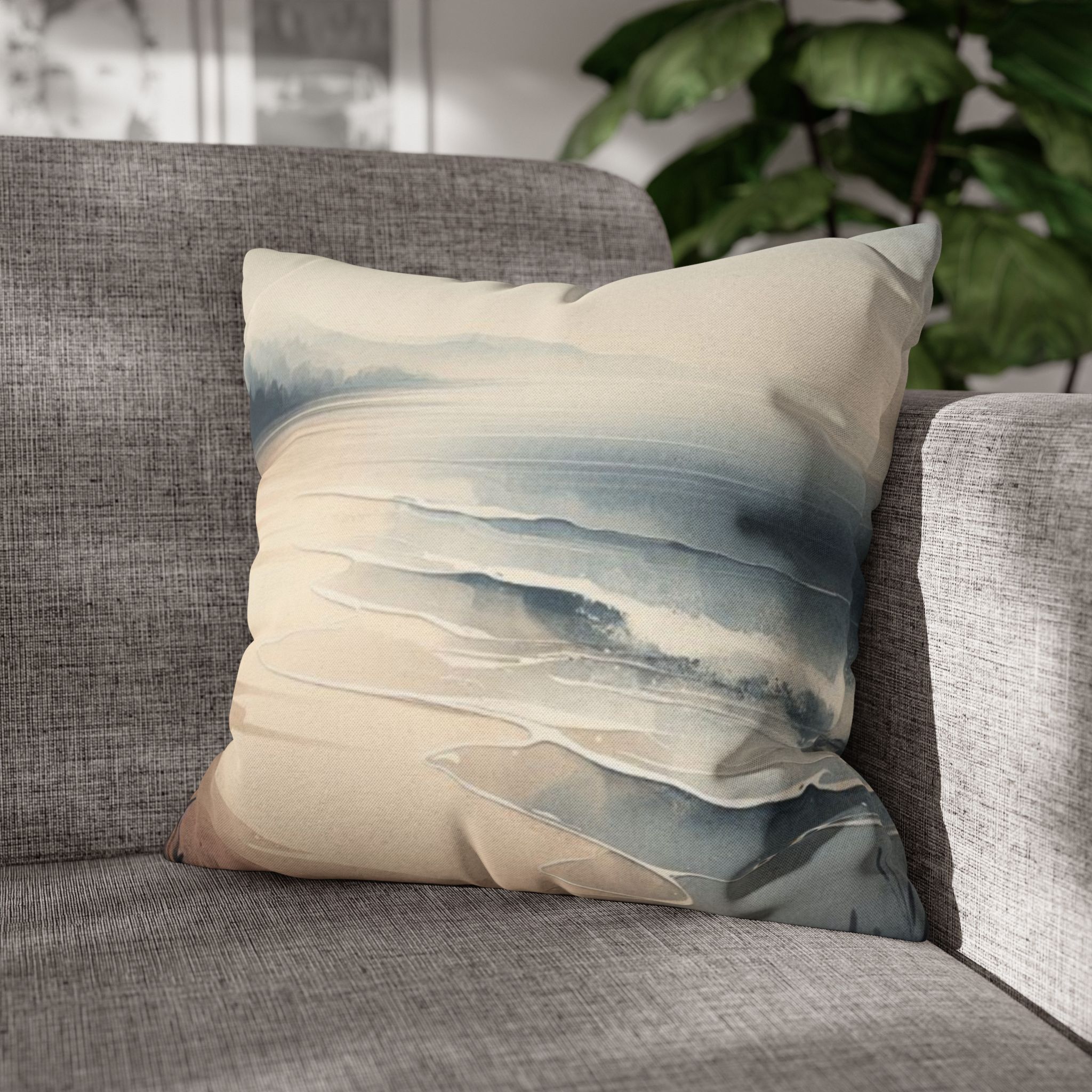 Coastal Calm Spun Polyester Square Pillow, 4 sizes product thumbnail image