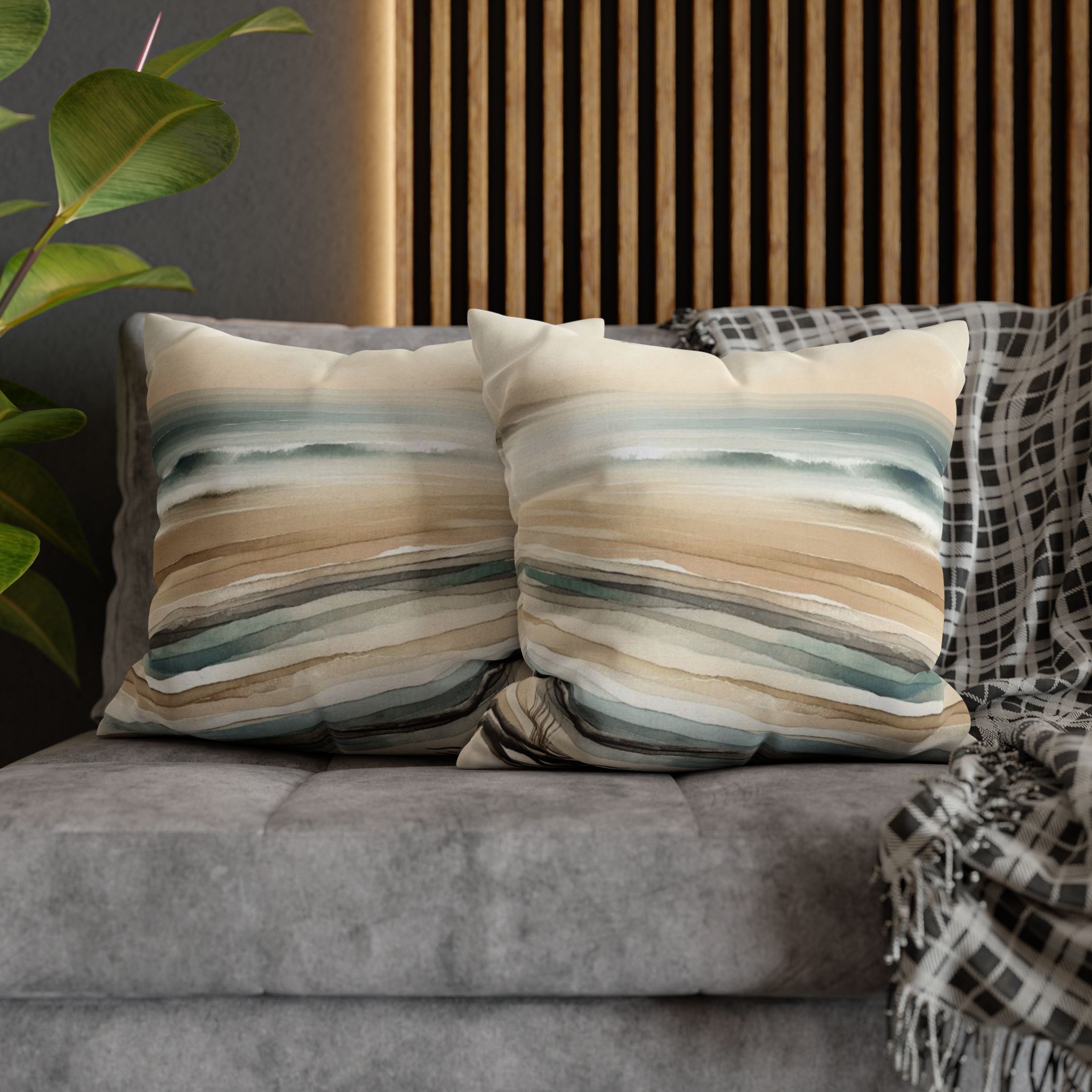 Coastal Calm Spun Polyester Square Pillow, 4 sizes product thumbnail image