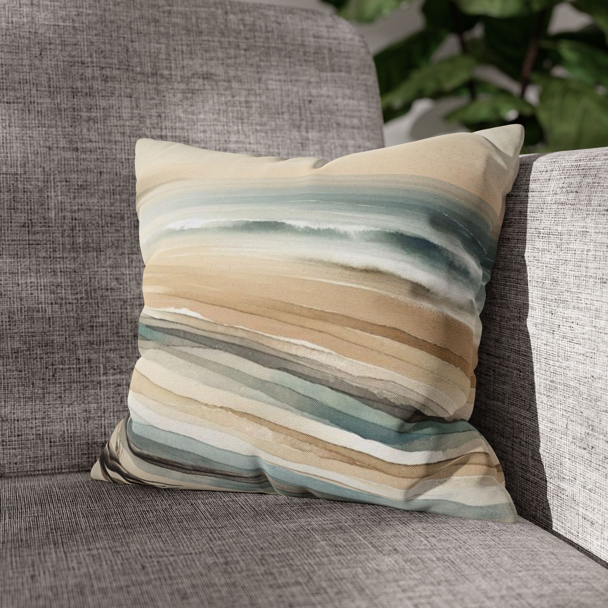 Coastal Calm Spun Polyester Square Pillow, 4 sizes product thumbnail image