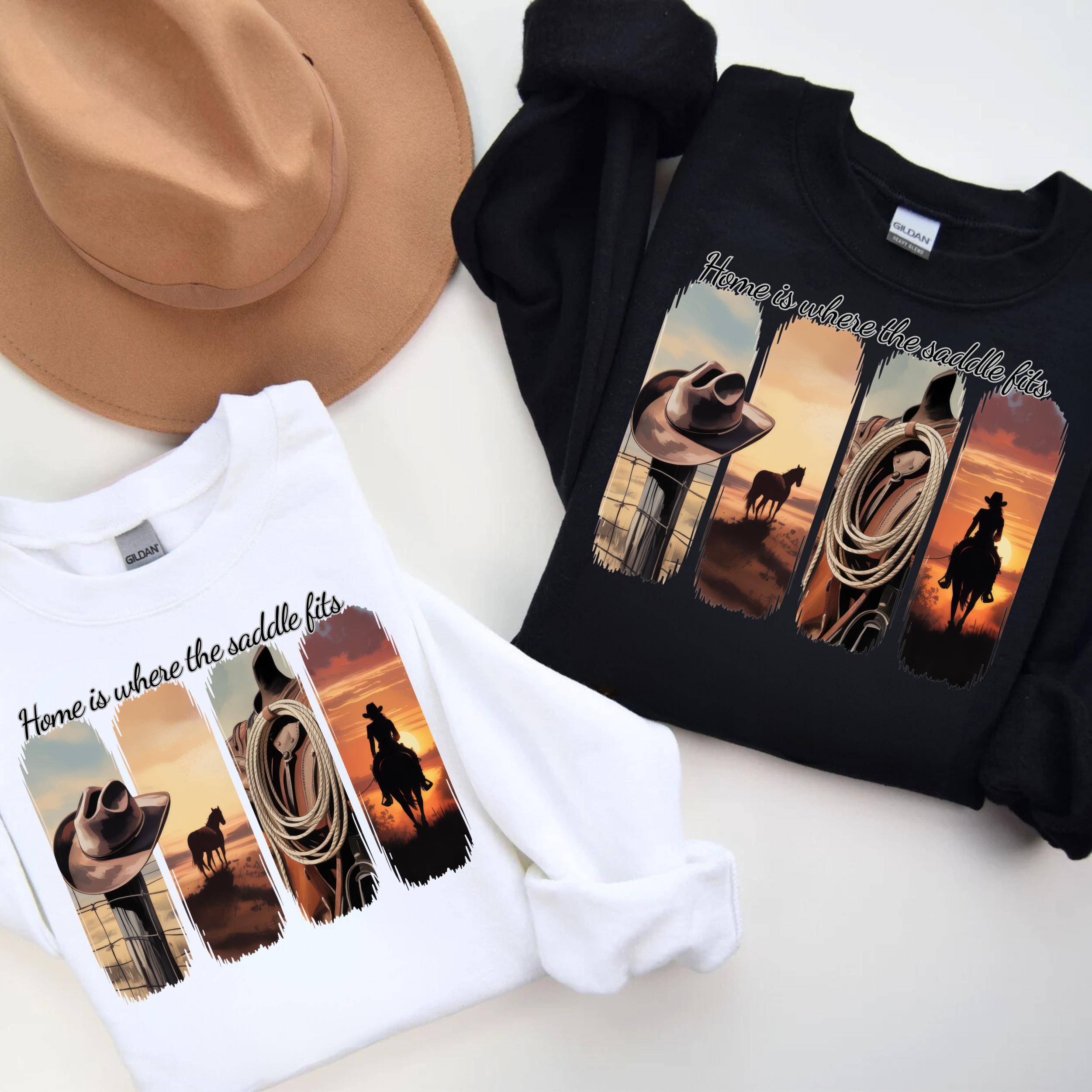 Home is Where the Saddle Fits T-Shirt, Unisex Cowboy Tee, Riding Gift, Western Shirt, Ranch Life Apparel, Casual Wear