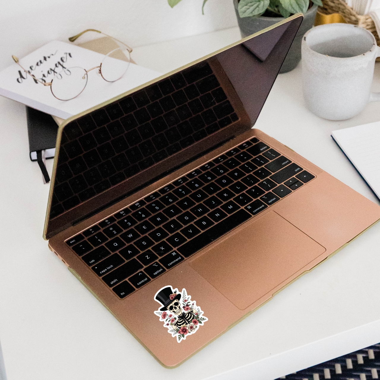 Victorian Gothic Skeleton Kiss-Cut Stickers product thumbnail image