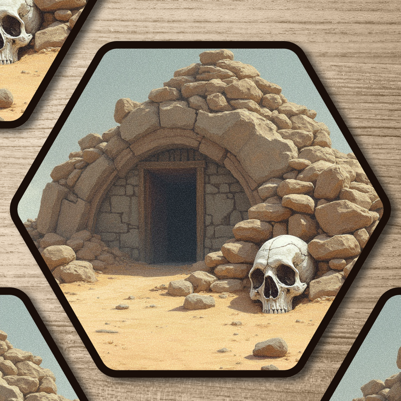 The Desert Skull | Hexagonal Scene Kiss-Cut Stickers product thumbnail image The Desert Skull | Hexagonal Scene Kiss-Cut Stickers product thumbnail image