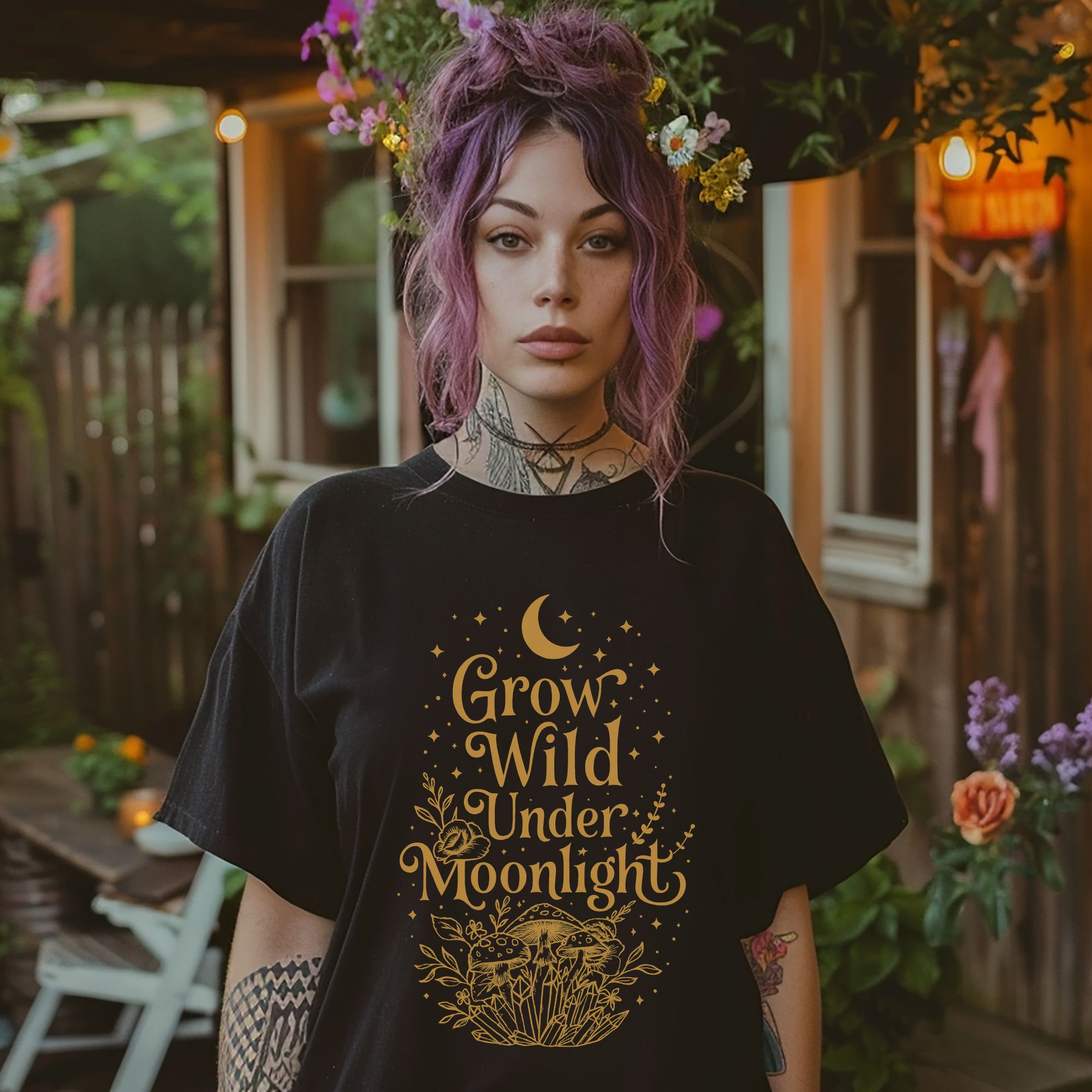 Moonlight Floral T-Shirt product thumbnail image