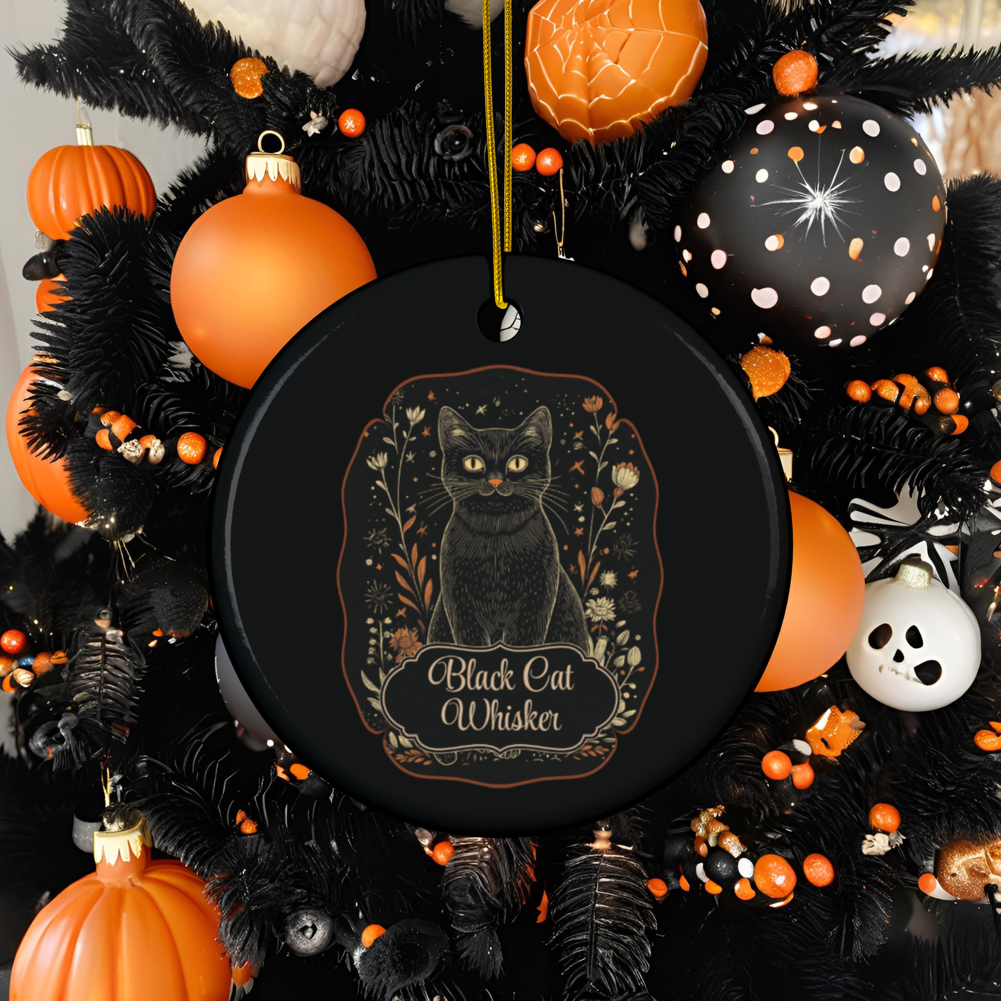 Black Cat Whisker Ceramic Ornaments product thumbnail image