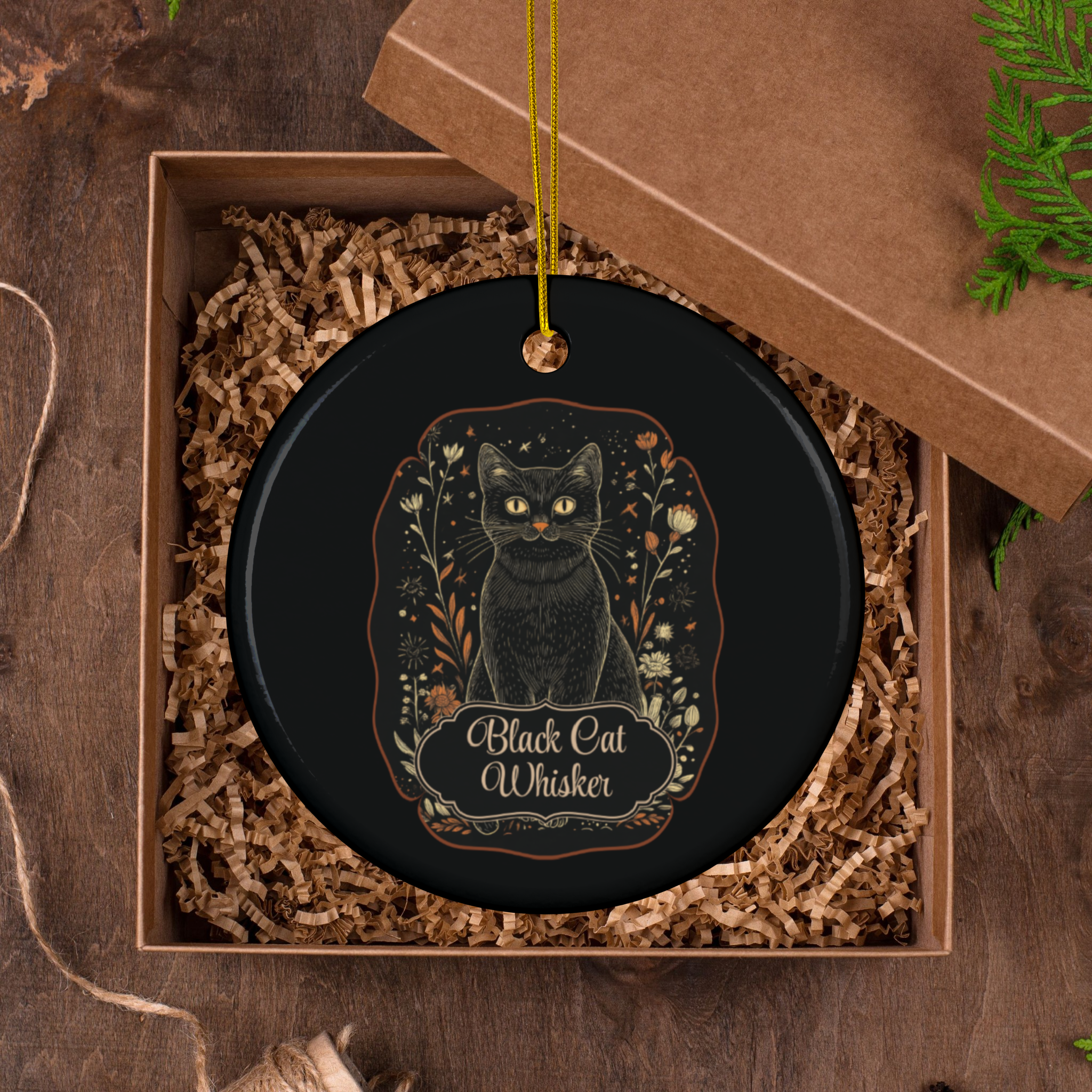 Black Cat Whisker Ceramic Ornaments product thumbnail image