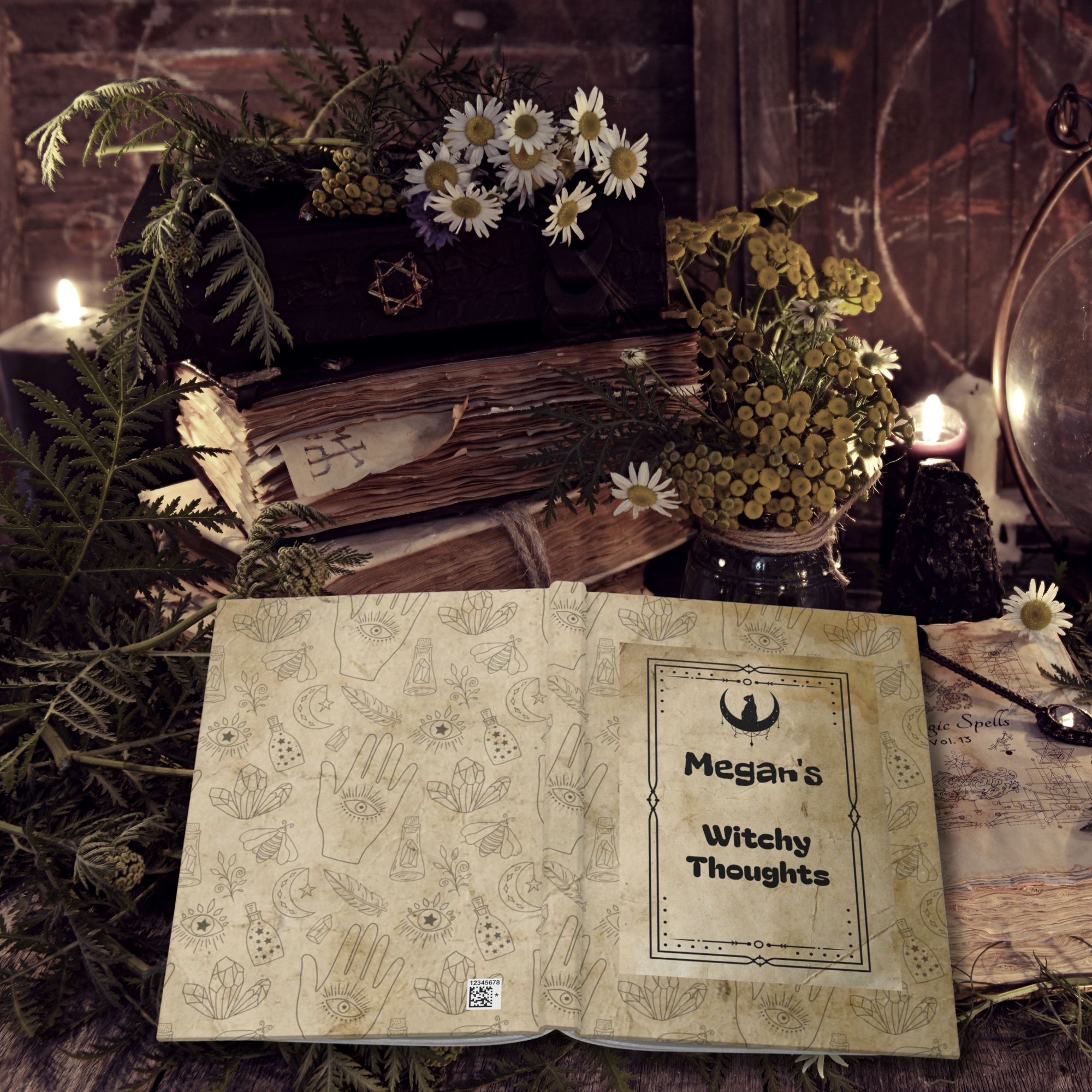 Personalized Witchy Thoughts Journal product thumbnail image Personalized Witchy Thoughts Journal product thumbnail image