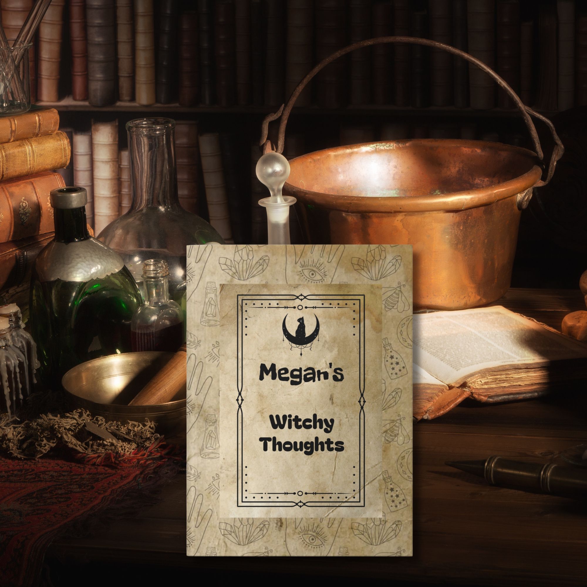 Personalized Witchy Thoughts Journal product thumbnail image Personalized Witchy Thoughts Journal product thumbnail image