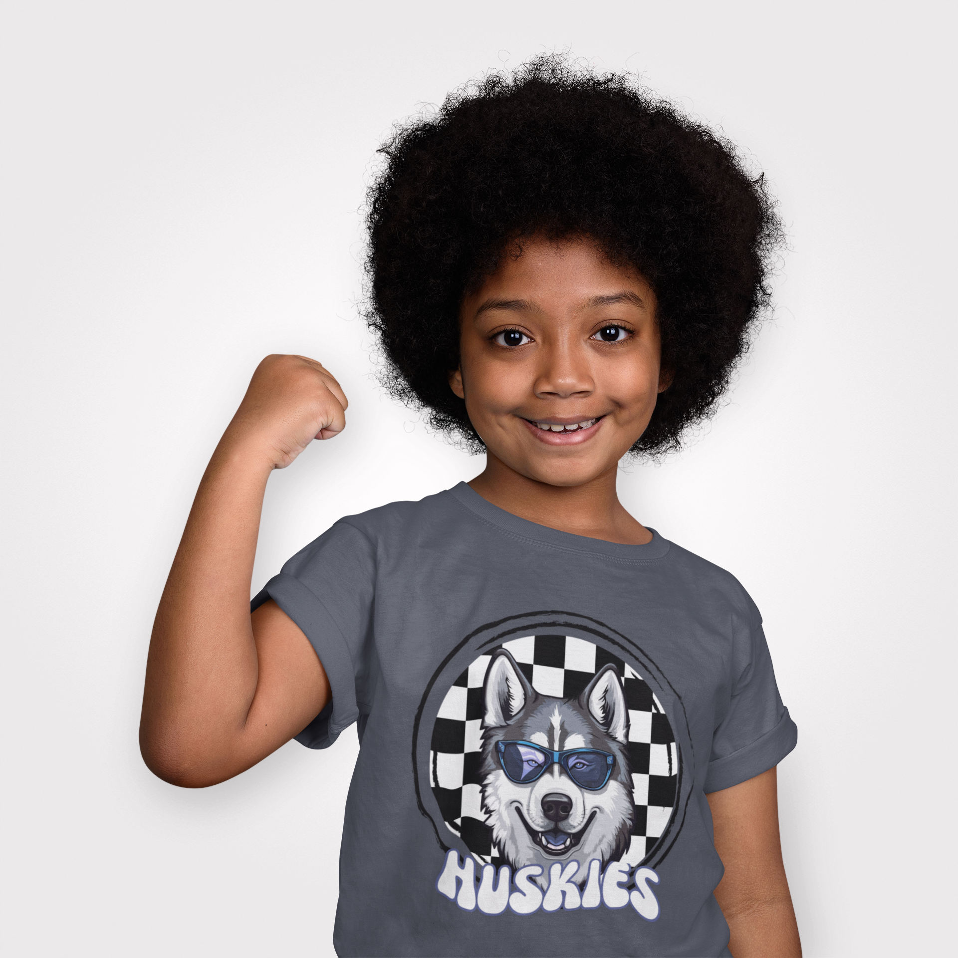 Huskies- Kids Spirit Tee product thumbnail image Huskies- Kids Spirit Tee product thumbnail image