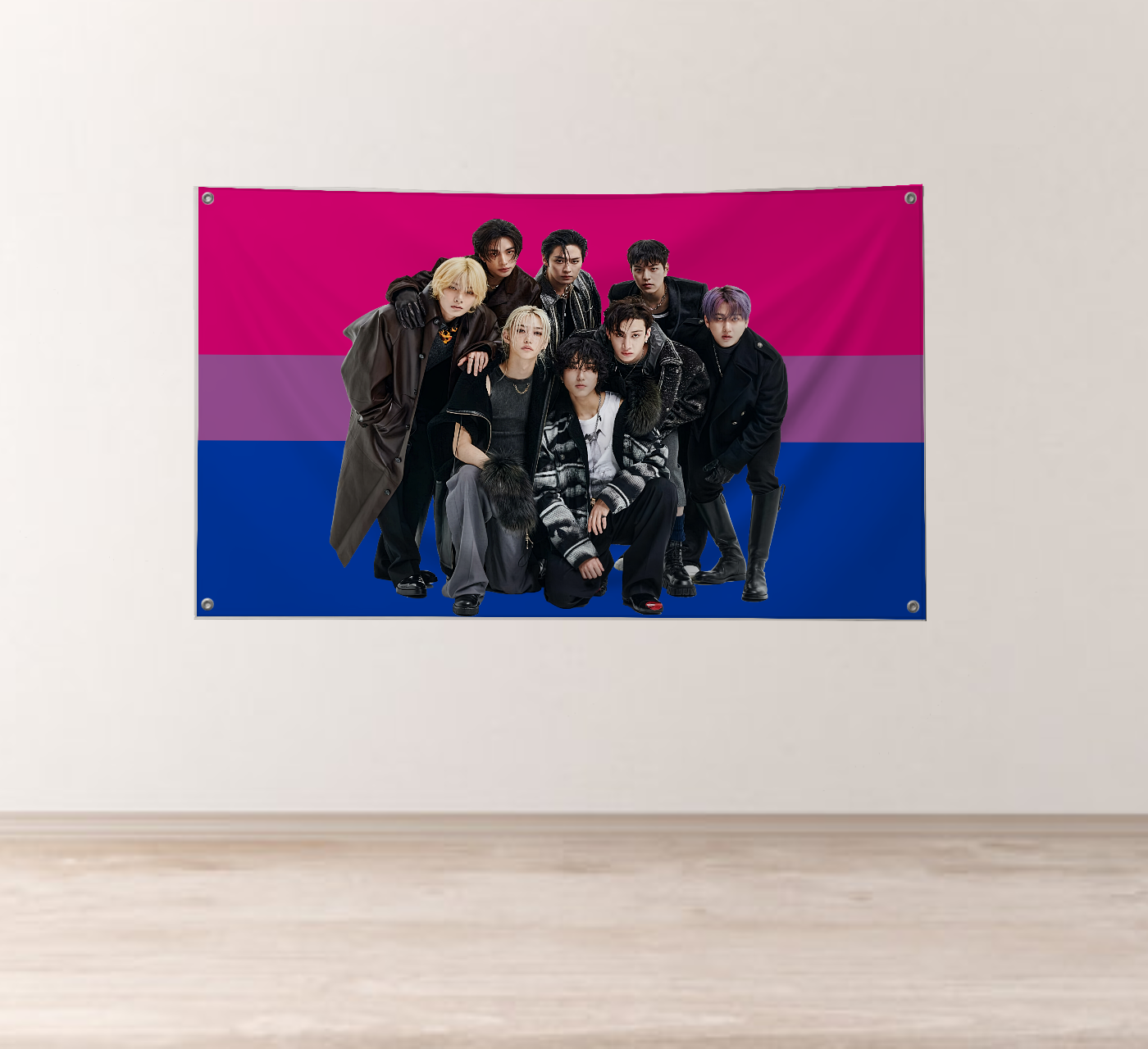 Stray Kids Bi Pride Flag