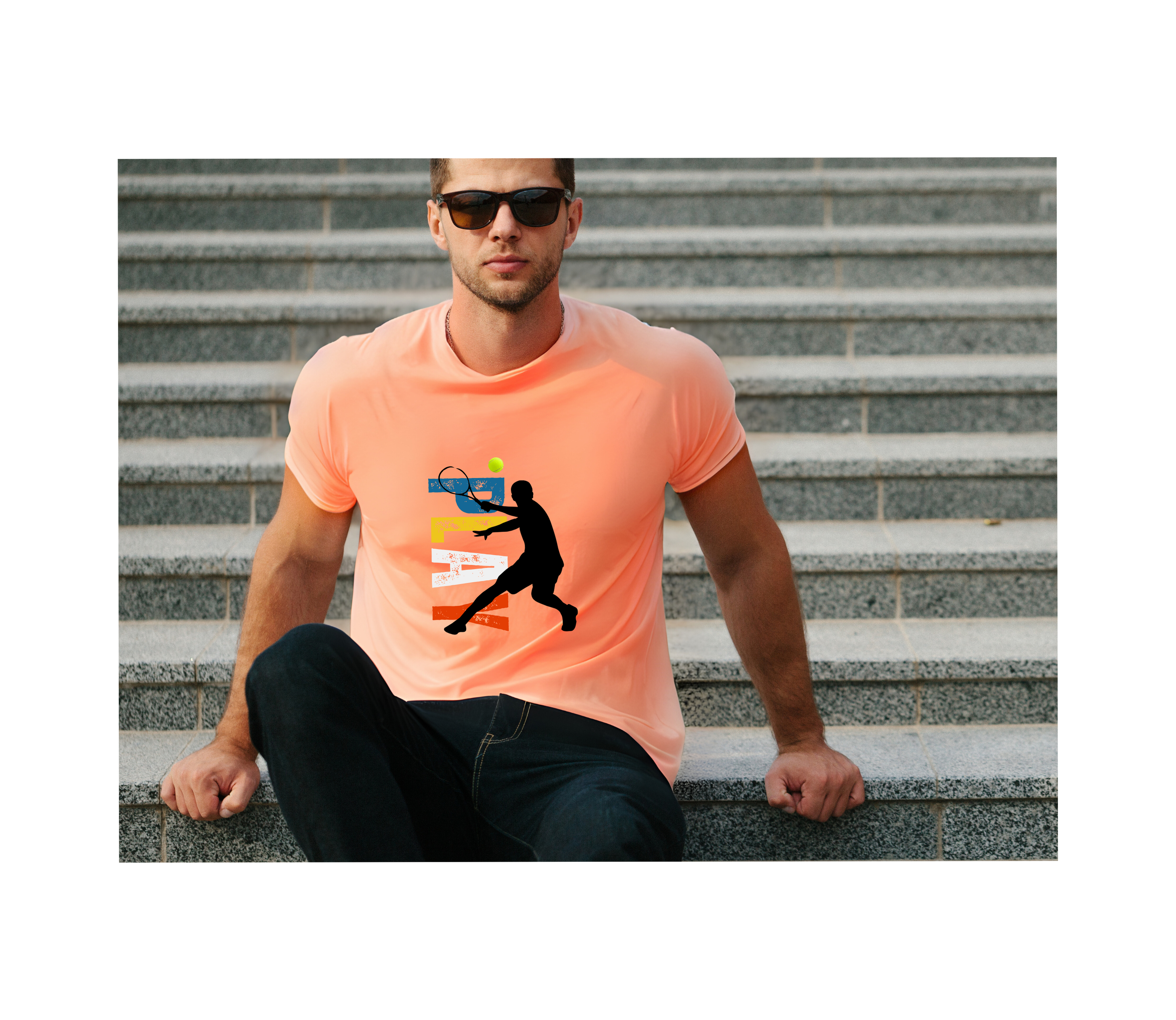 Tennis T-Shirt, Original graphic, Cool and Comfy, Tennis related, Long sleeve T-shirt, Several beautiful colors product thumbnail image Tennis T-Shirt, Original graphic, Cool and Comfy, Tennis related, Long sleeve T-shirt, Several beautiful colors product thumbnail image