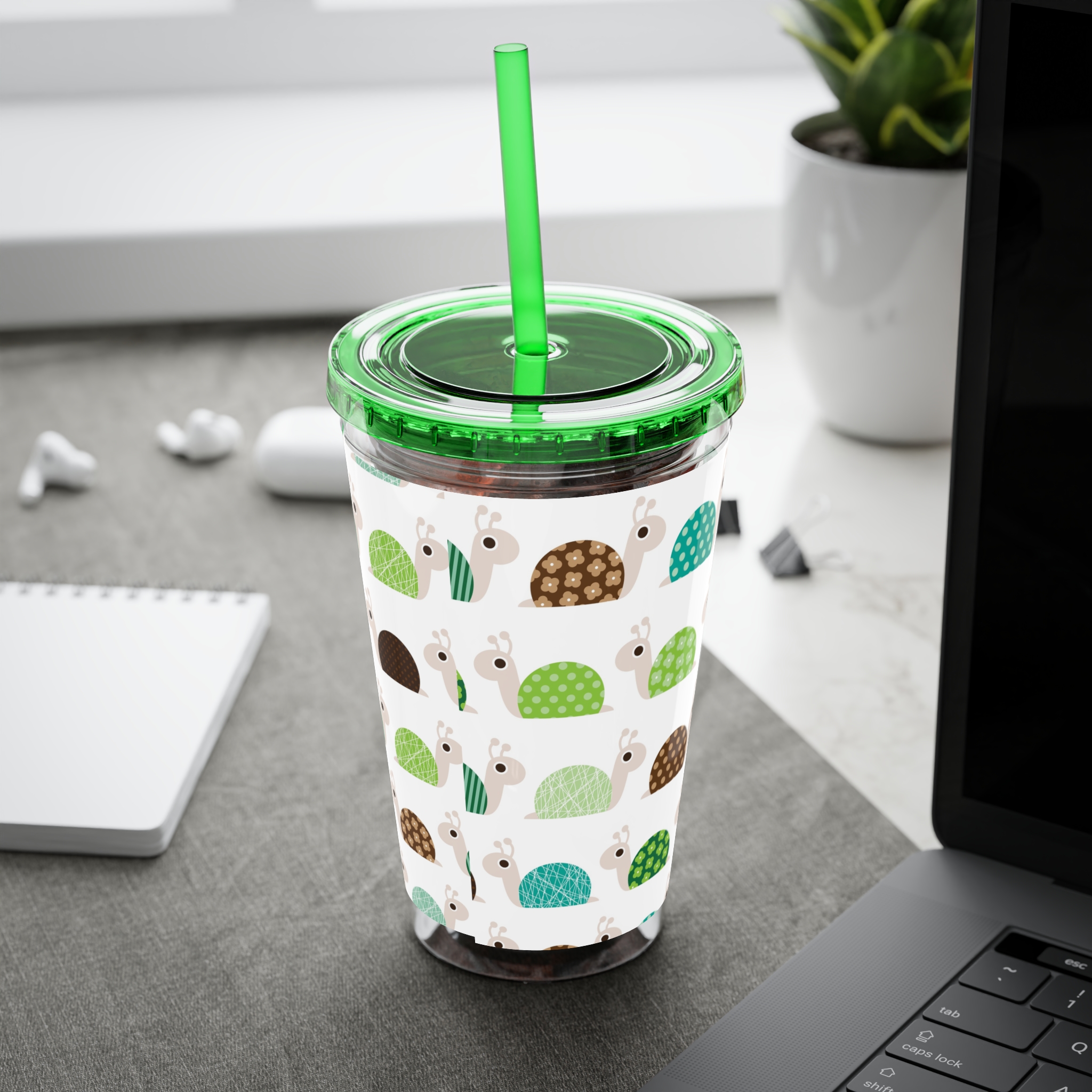 Cute Snail Design Tumbler, 16oz Stainless Steel Travel Mug, Perfect Gift for Nature Lovers, Eco-Friendly Drinkware, Fun Cup for Kids [...] product thumbnail image
