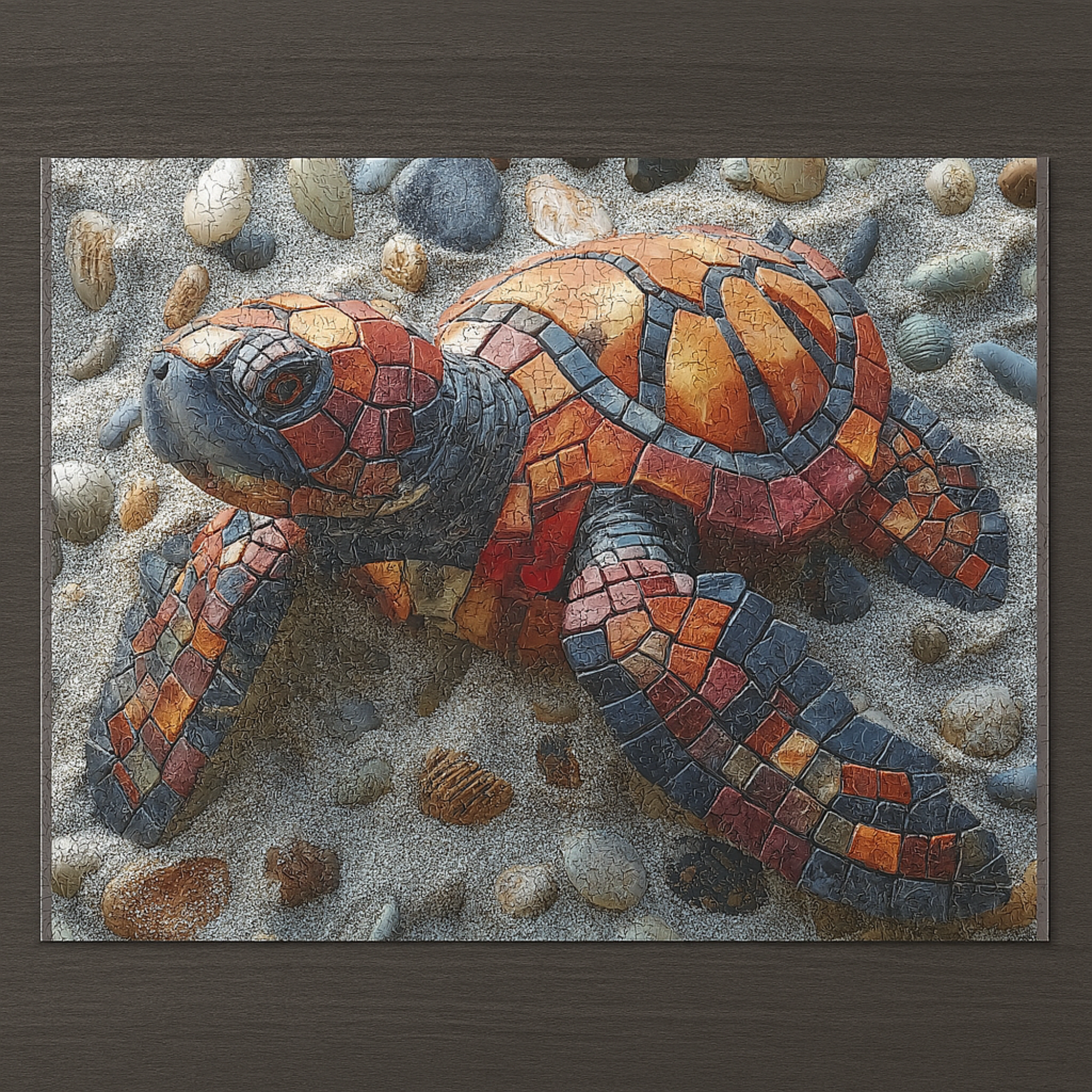 Mosaic Tortoise Jigsaw Puzzle 120 252 500 Pieces | Sea Turtle Puzzle for Adults and Kids | Unique Nature Gift in Tin Box product thumbnail image