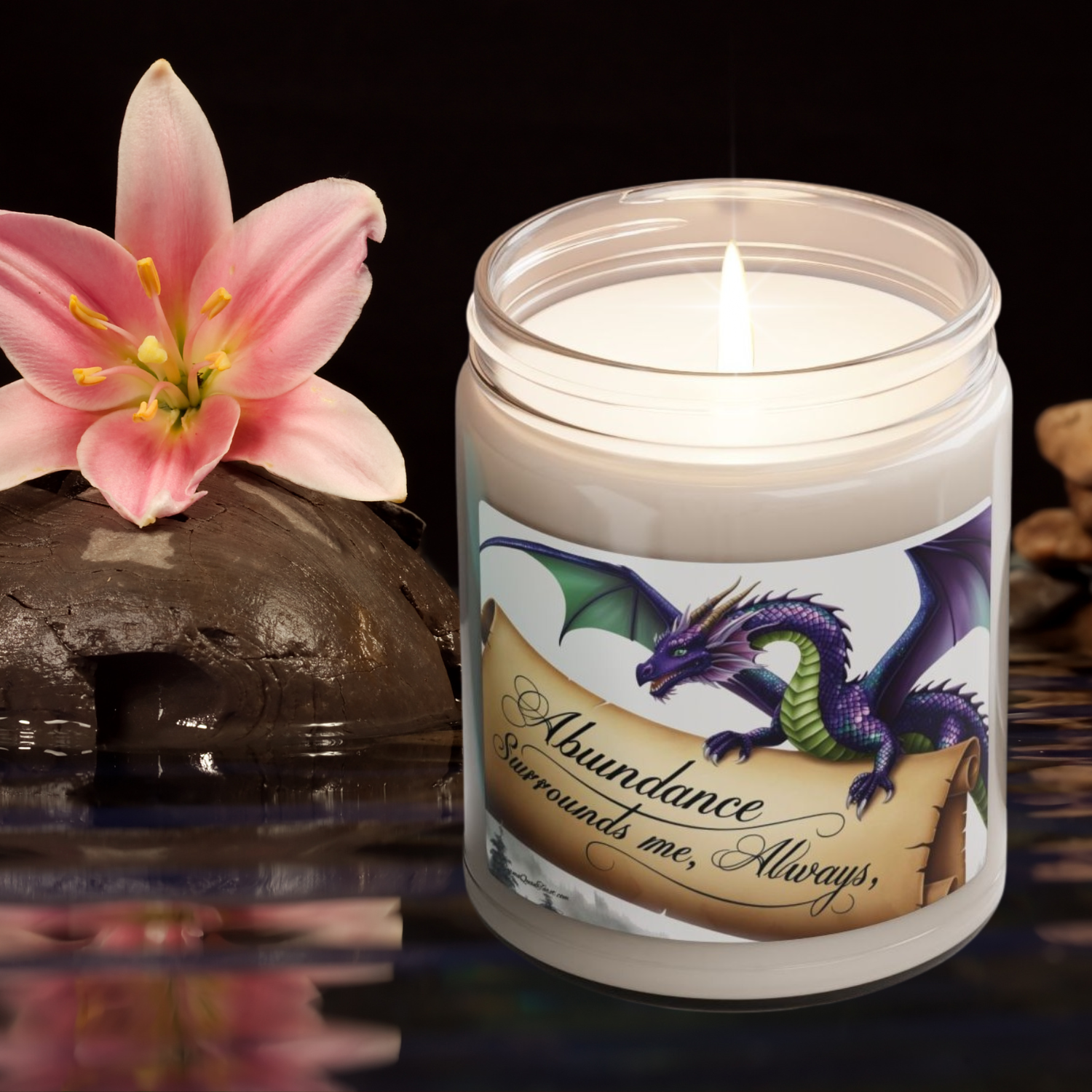 Abundance Scented Soy Candle | 9oz | Manifestation Ritual for Prosperity, Magic & Self-Care “Abundance surrounds me, always.” product thumbnail image Abundance Scented Soy Candle | 9oz | Manifestation Ritual for Prosperity, Magic & Self-Care “Abundance surrounds me, always.” product thumbnail image