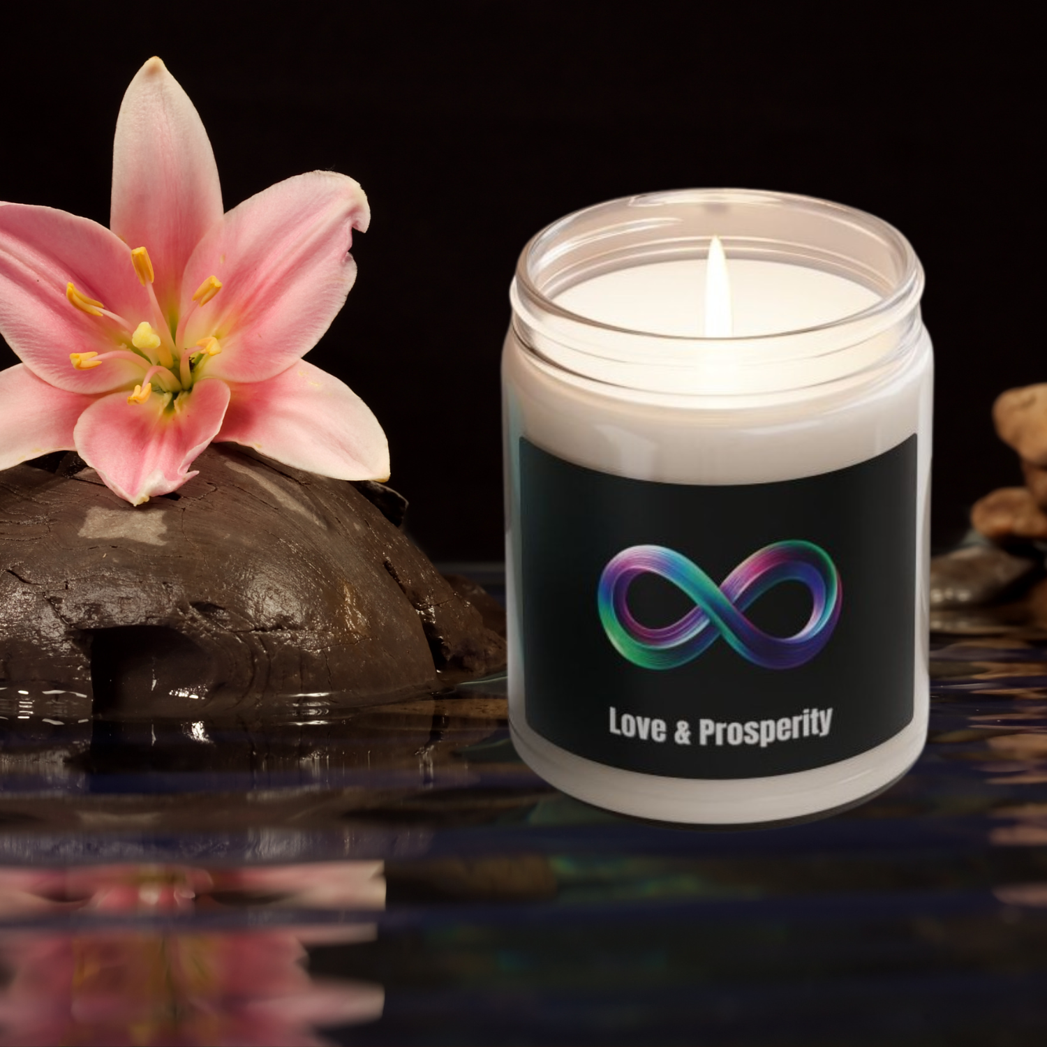 Candle Carma for Him Manifesting Love &amp; Prosperity , Scented 9oz - Hand Poured Soy Wax, Aromatherapy Relaxation Gift, Home Fragrance Decor