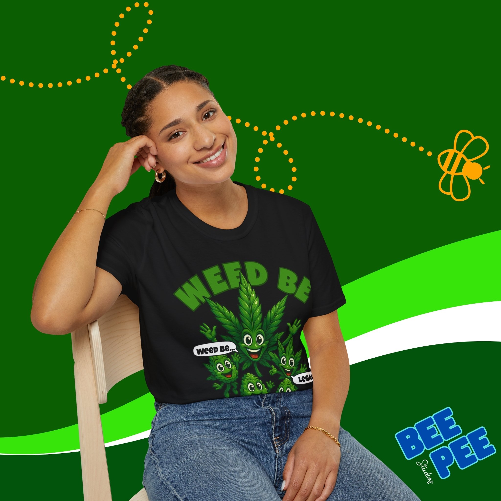Funny 'Weed Be Legal' Unisex T-Shirt product thumbnail image Funny 'Weed Be Legal' Unisex T-Shirt product thumbnail image