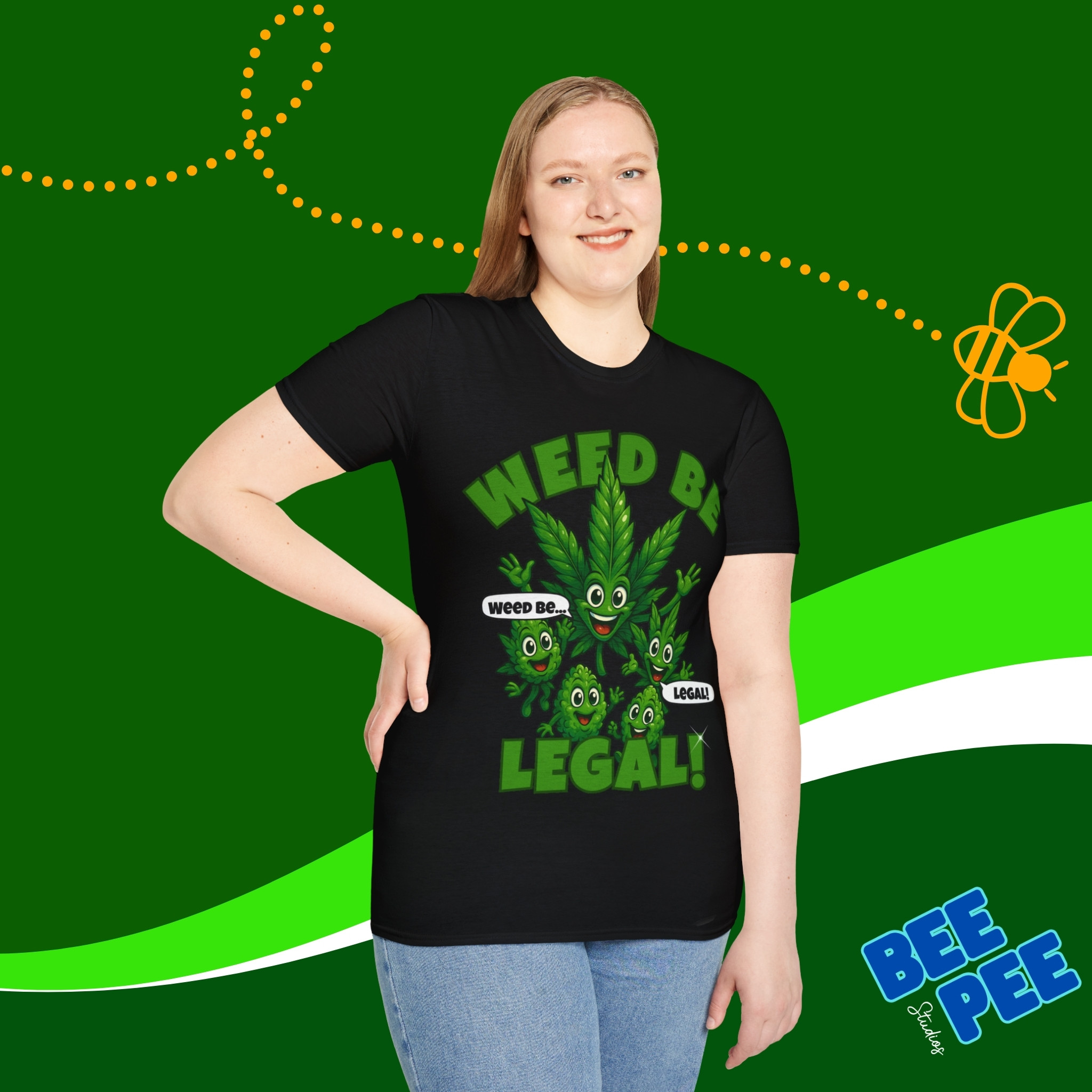 Funny 'Weed Be Legal' Unisex T-Shirt product thumbnail image Funny 'Weed Be Legal' Unisex T-Shirt product thumbnail image