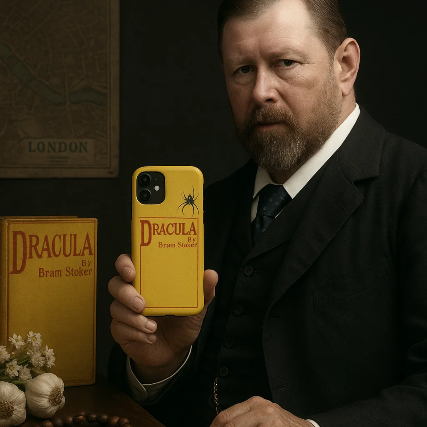 Dracula 1897 iPhone Case / Archibald Constable First Edition (Yellow/Red) + Augmented Reality product thumbnail image Dracula 1897 iPhone Case / Archibald Constable First Edition (Yellow/Red) + Augmented Reality product thumbnail image