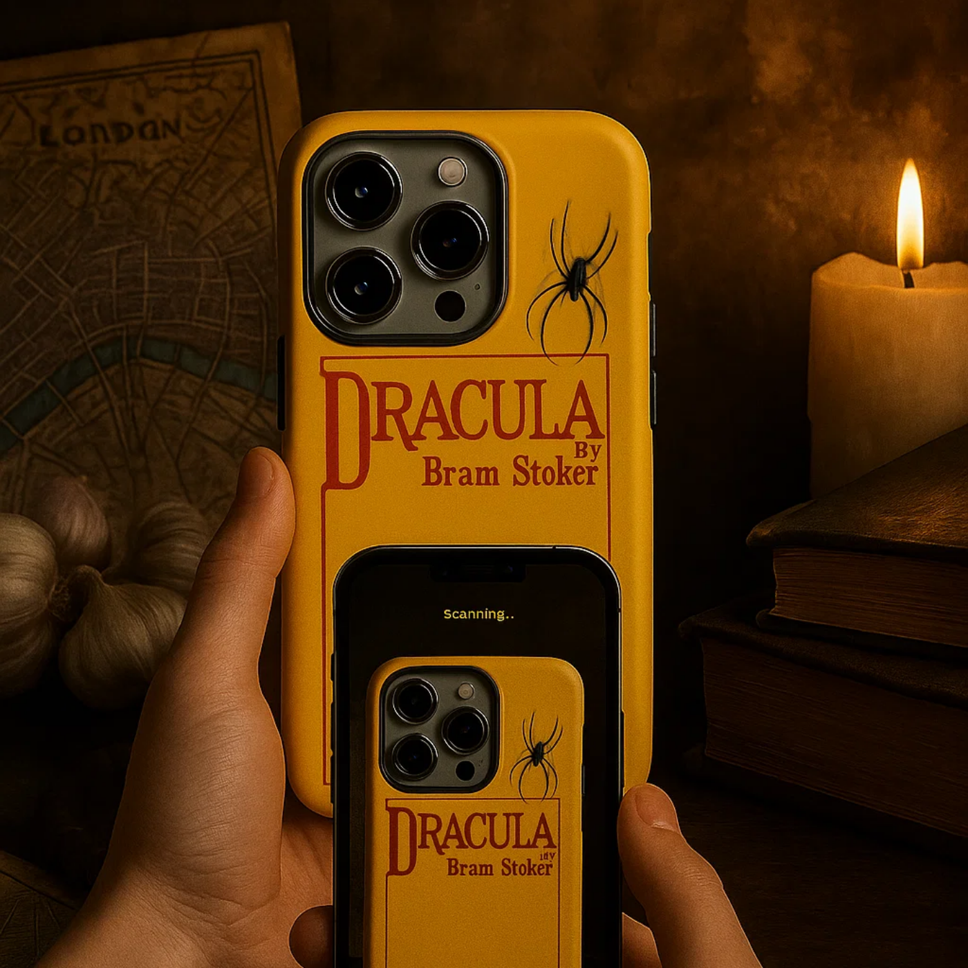 Dracula 1897 iPhone Case / Archibald Constable First Edition (Yellow/Red) + Augmented Reality product thumbnail image Dracula 1897 iPhone Case / Archibald Constable First Edition (Yellow/Red) + Augmented Reality product thumbnail image