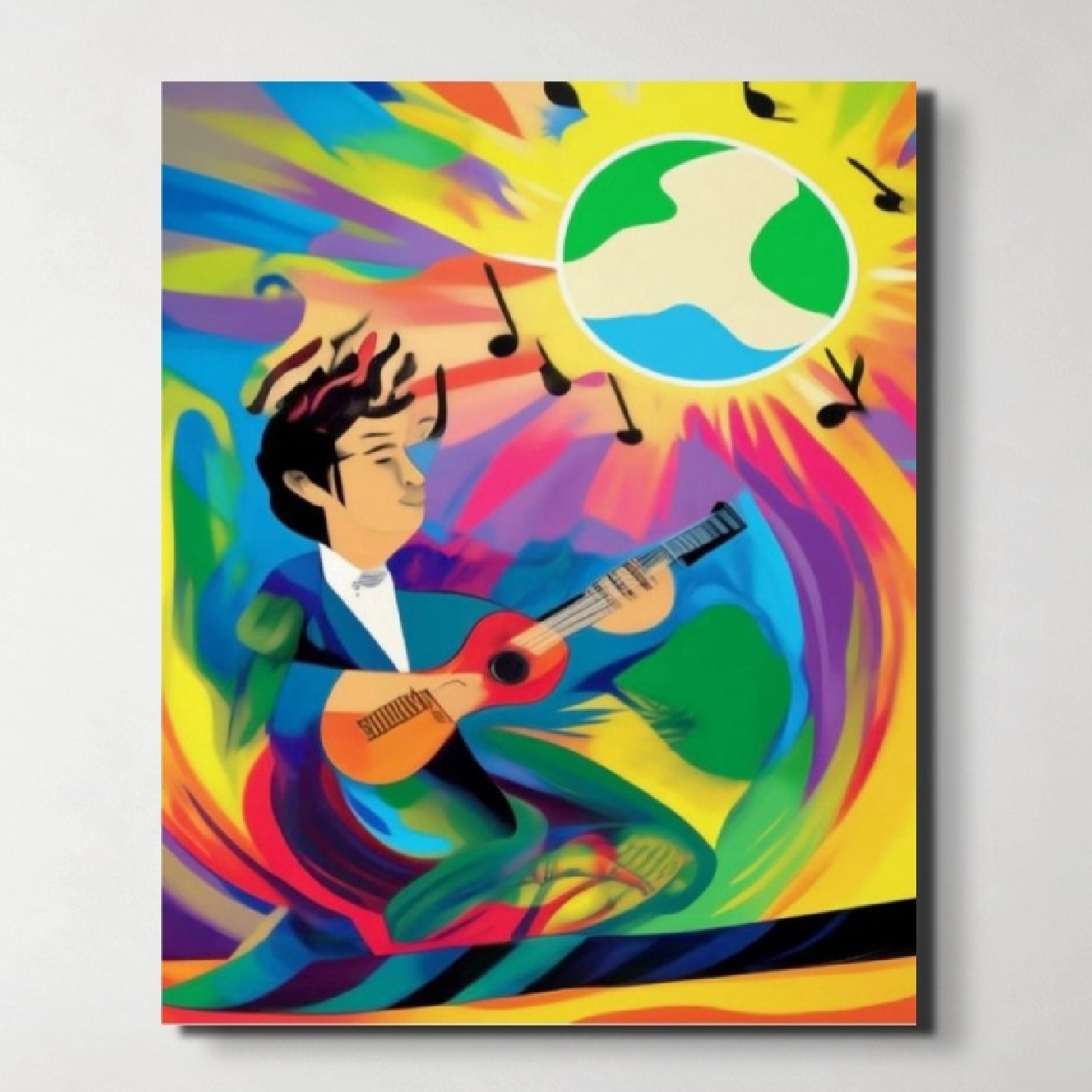 Guitar Player Canvas Wall Art of a Electric Guitar Player, Canvas Wall hangings, Canvas Wall Decor, Canvas  product thumbnail image