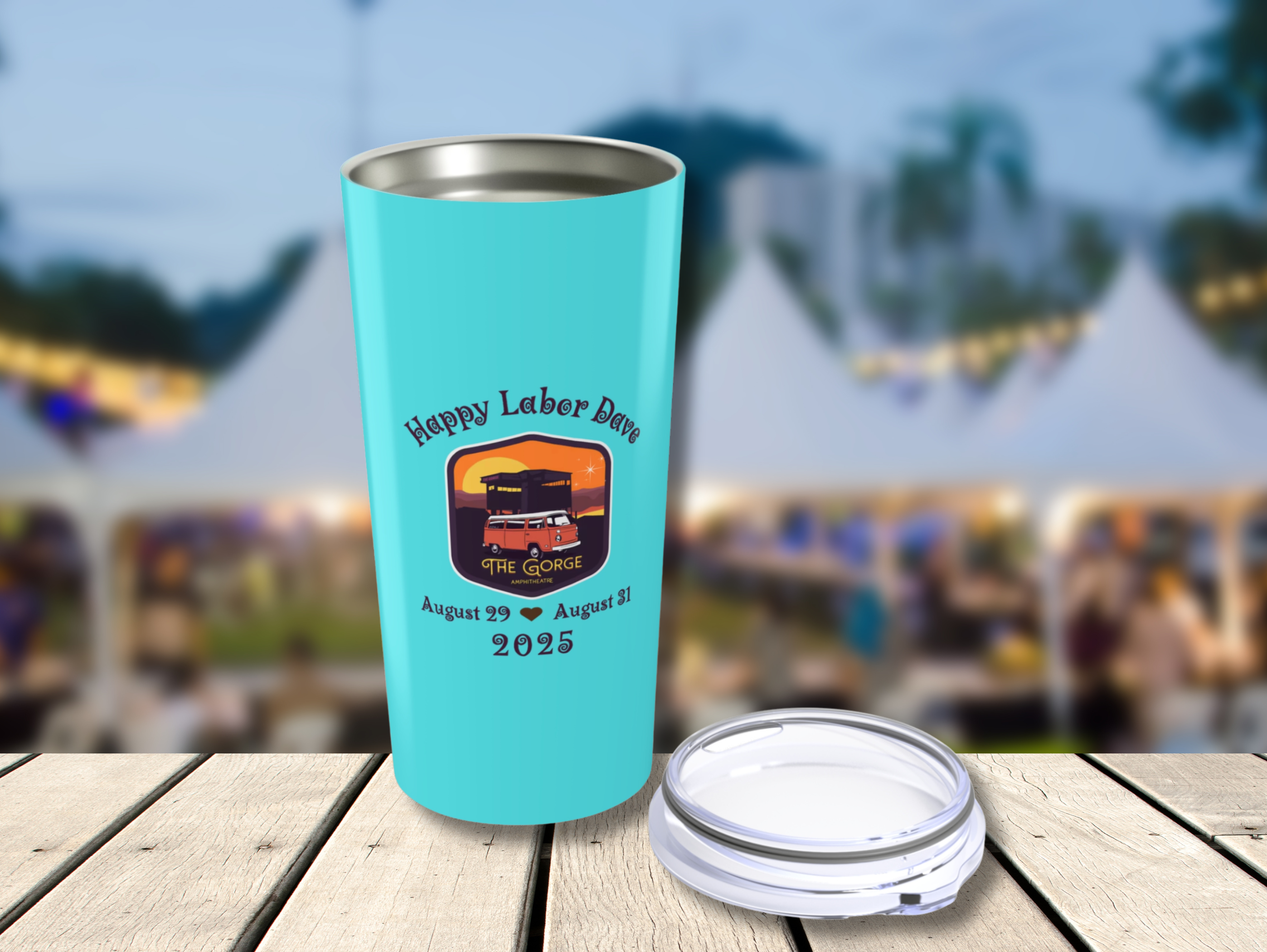 The Gorge 2025 Stainless Steel Tumbler – Labor Dave Edition product thumbnail image The Gorge 2025 Stainless Steel Tumbler – Labor Dave Edition product thumbnail image