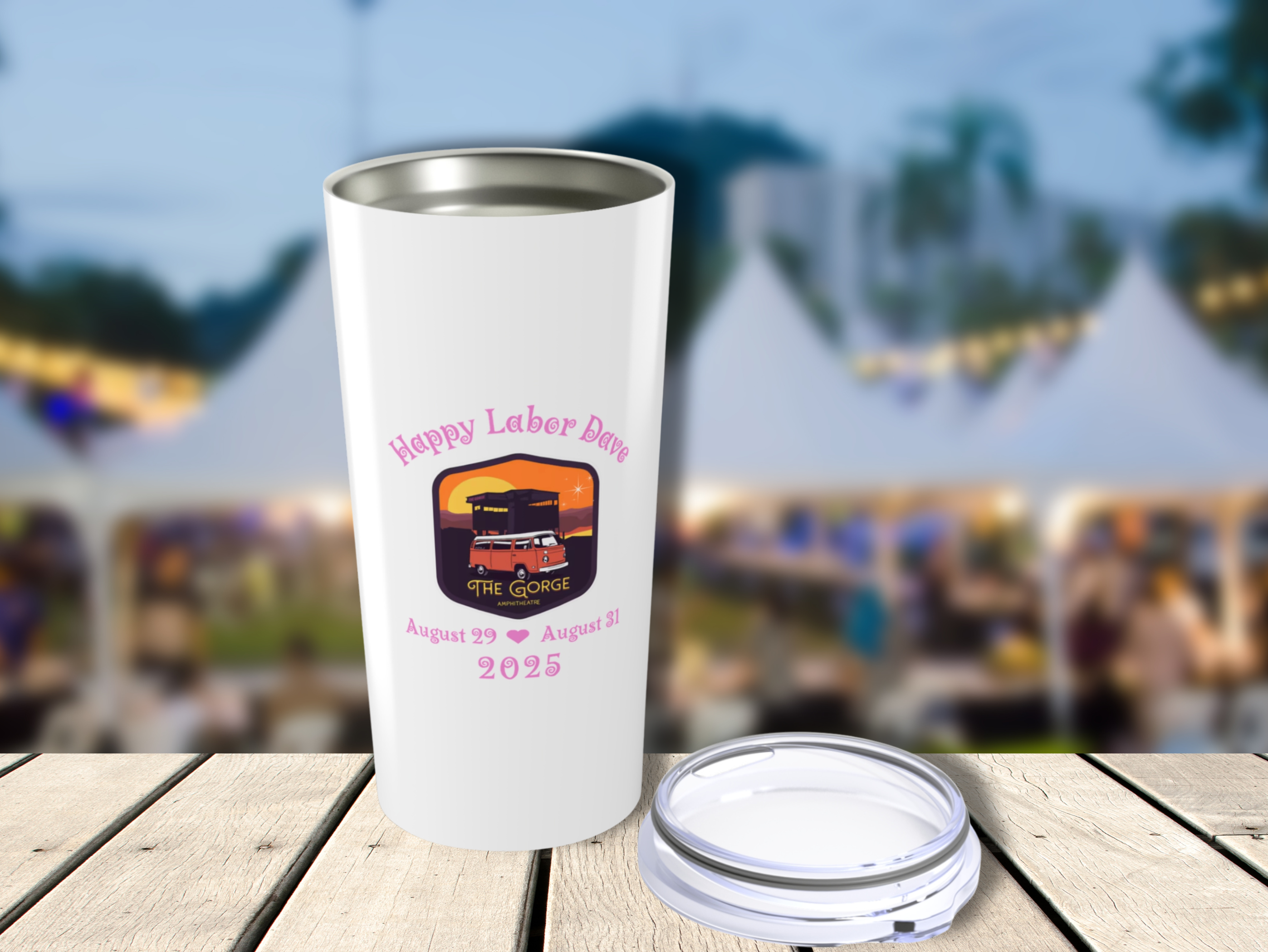 The Gorge 2025 Stainless Steel Tumbler – Labor Dave Edition product thumbnail image The Gorge 2025 Stainless Steel Tumbler – Labor Dave Edition product thumbnail image
