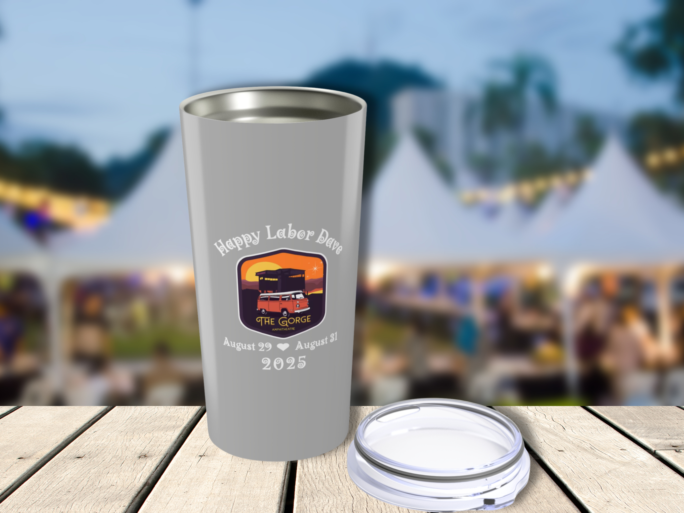 The Gorge 2025 Stainless Steel Tumbler – Labor Dave Edition product thumbnail image The Gorge 2025 Stainless Steel Tumbler – Labor Dave Edition product thumbnail image