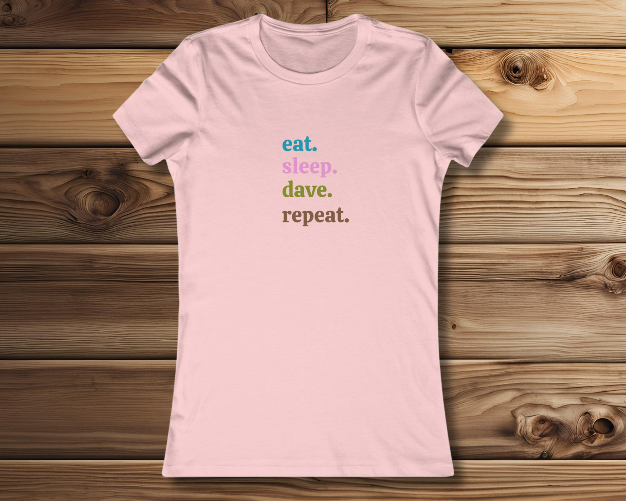 Eat. Sleep. Dave. Repeat. — Slim Fit Tee for DMB Fans | Stylish, Comfy, Concert-Ready
