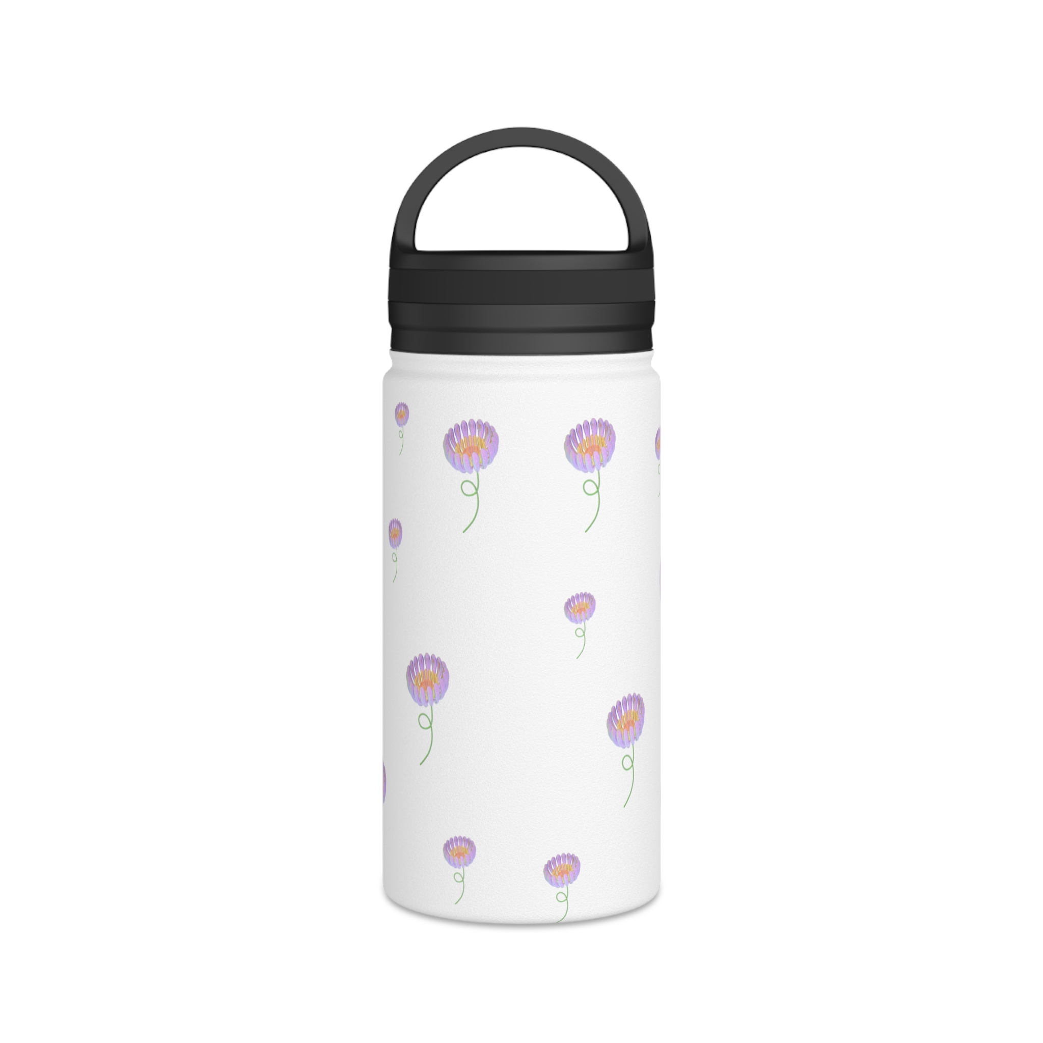 Floral Stainless Steel Water Bottle, Perfect for On-the-Go Hydration, Eco-Friendly Travel Mug, Sports Bottle, Gift for Nature Lovers