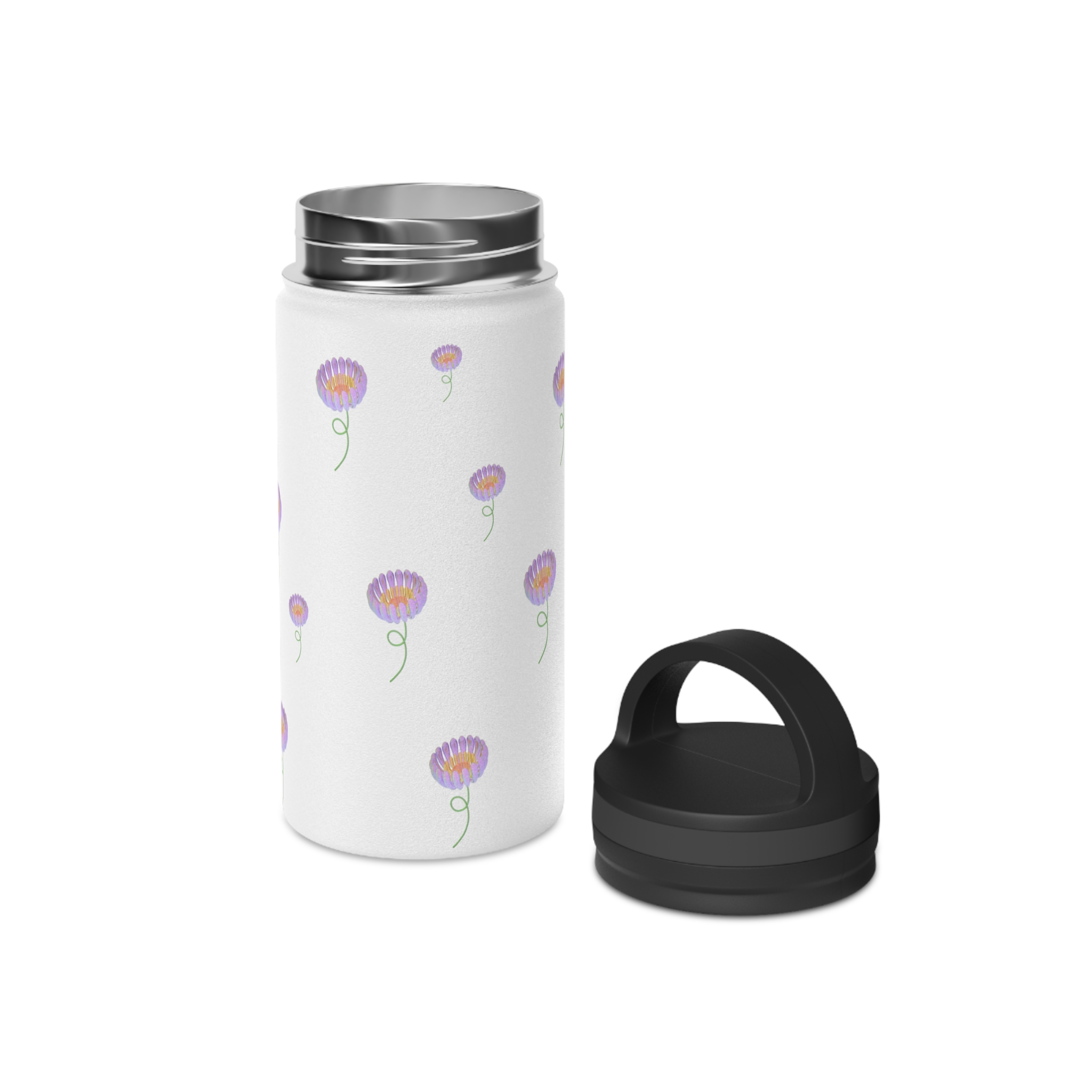 Floral Stainless Steel Water Bottle, Perfect for On-the-Go Hydration, Eco-Friendly Travel Mug, Sports Bottle, Gift for Nature Lovers product thumbnail image