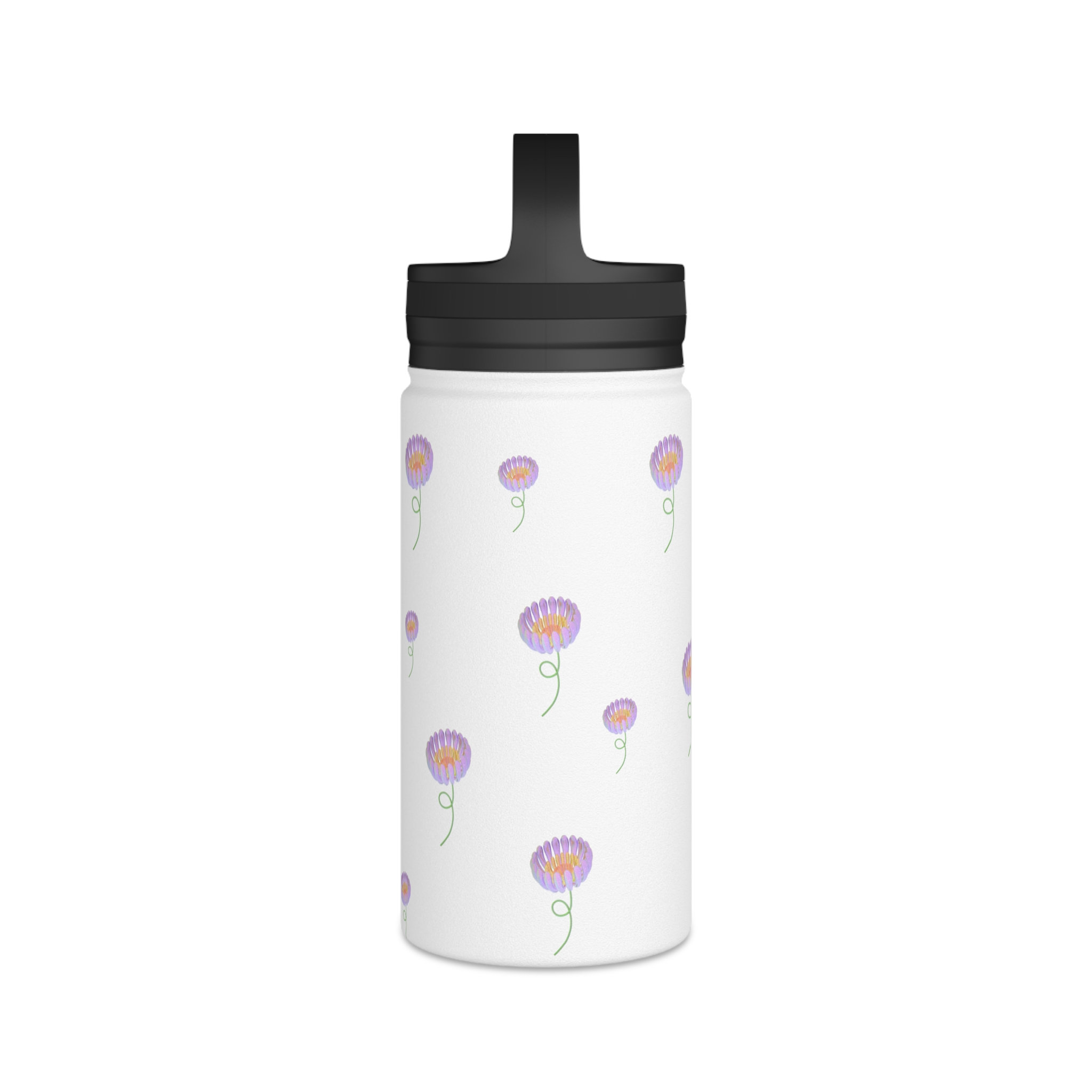 Floral Stainless Steel Water Bottle, Perfect for On-the-Go Hydration, Eco-Friendly Travel Mug, Sports Bottle, Gift for Nature Lovers product thumbnail image