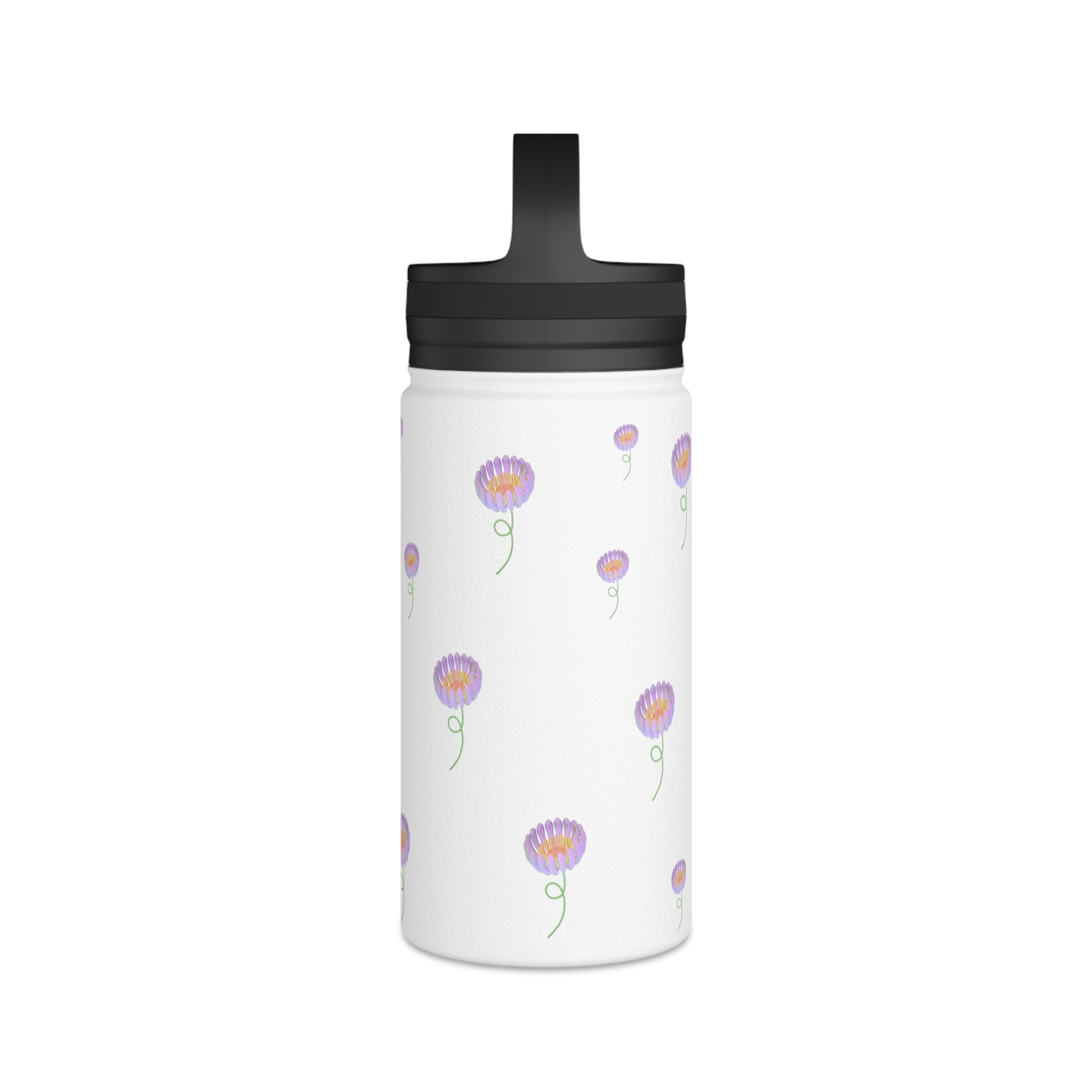 Floral Stainless Steel Water Bottle, Perfect for On-the-Go Hydration, Eco-Friendly Travel Mug, Sports Bottle, Gift for Nature Lovers product thumbnail image