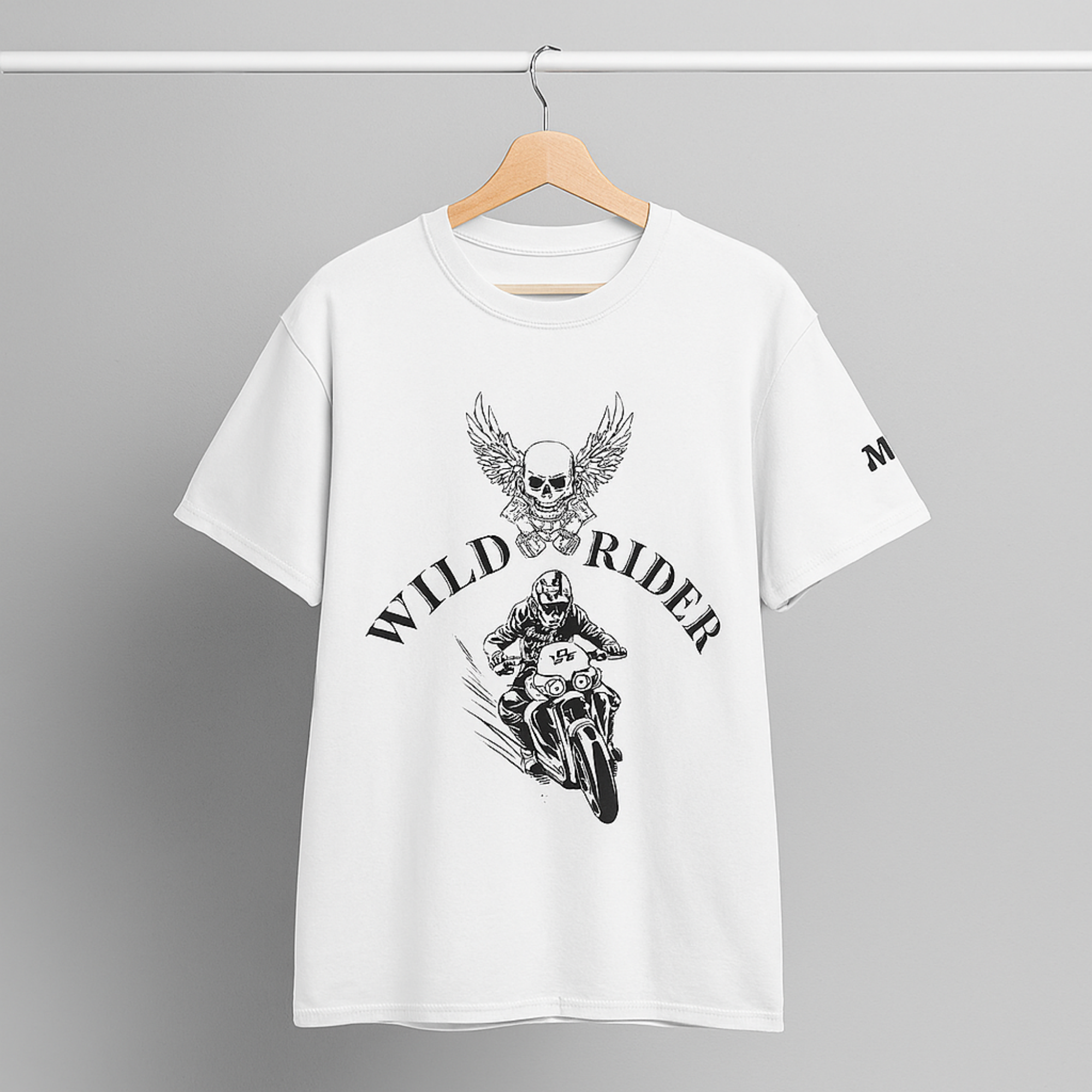 Wild Rider Biker T Shirt Winged Skull Motorcycle Graphic Unisex Heavy Cotton Tee Biker Gift Shirt Grunge Moto Style product thumbnail image Wild Rider Biker T Shirt Winged Skull Motorcycle Graphic Unisex Heavy Cotton Tee Biker Gift Shirt Grunge Moto Style product thumbnail image