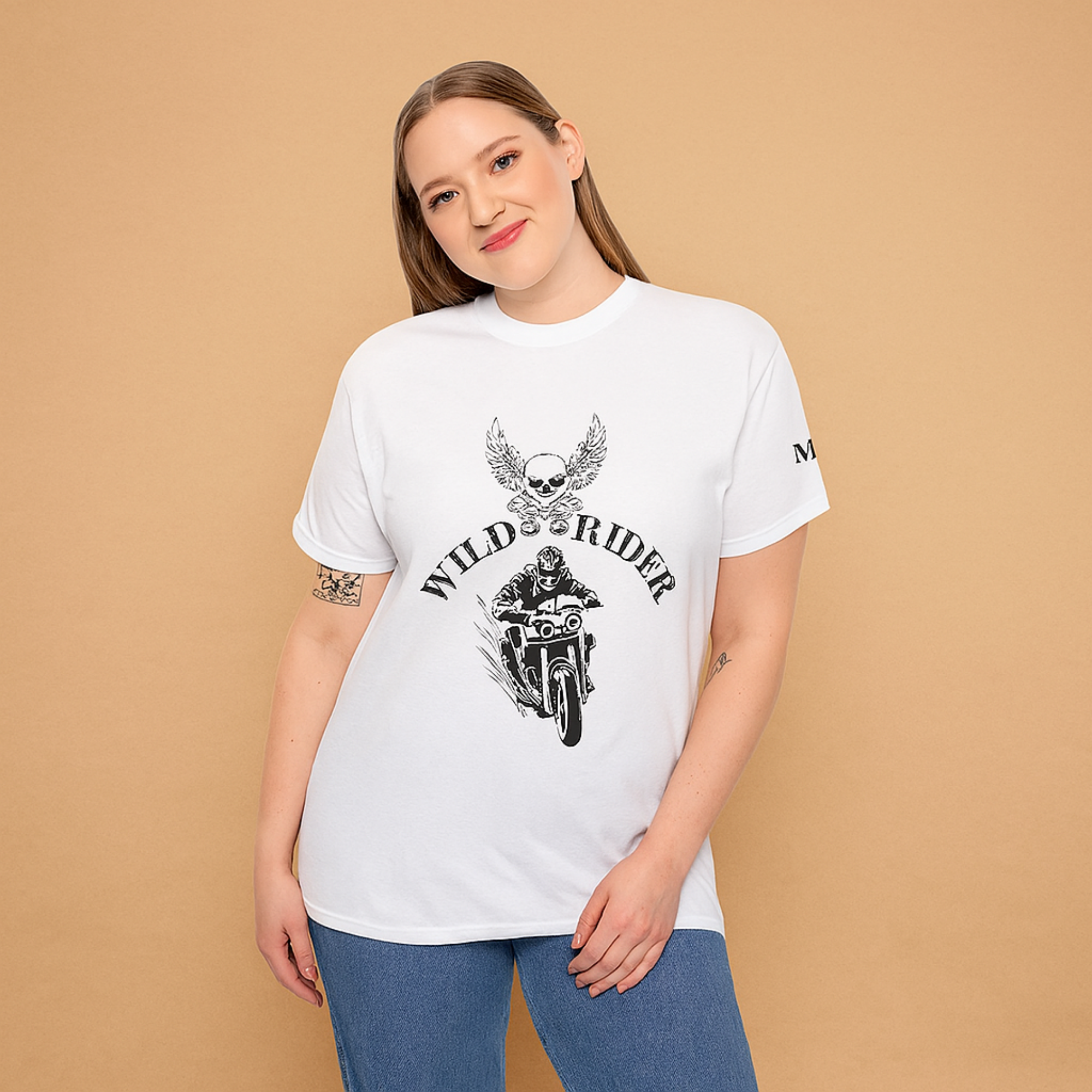Wild Rider Biker T Shirt Winged Skull Motorcycle Graphic Unisex Heavy Cotton Tee Biker Gift Shirt Grunge Moto Style product thumbnail image Wild Rider Biker T Shirt Winged Skull Motorcycle Graphic Unisex Heavy Cotton Tee Biker Gift Shirt Grunge Moto Style product thumbnail image