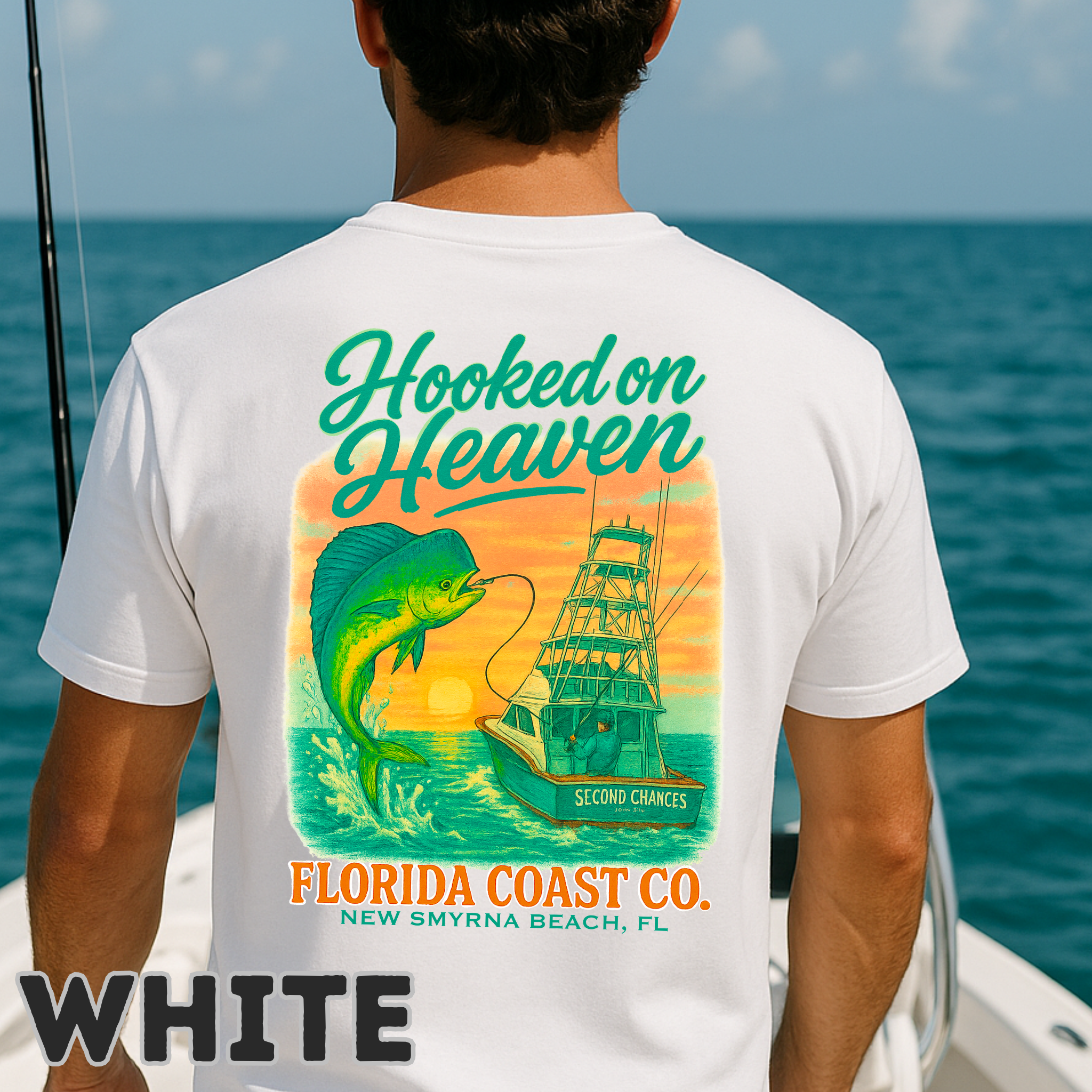 Hooked on Heaven Christian Fishing Shirt | Comfort Colors 1717 Unisex Tee | Bible Verse Boat T-Shirt | Florida Fishing Graphic Tee | Coastal Christian Shirt product thumbnail image Hooked on Heaven Christian Fishing Shirt | Comfort Colors 1717 Unisex Tee | Bible Verse Boat T-Shirt | Florida Fishing Graphic Tee | Coastal Christian Shirt product thumbnail image