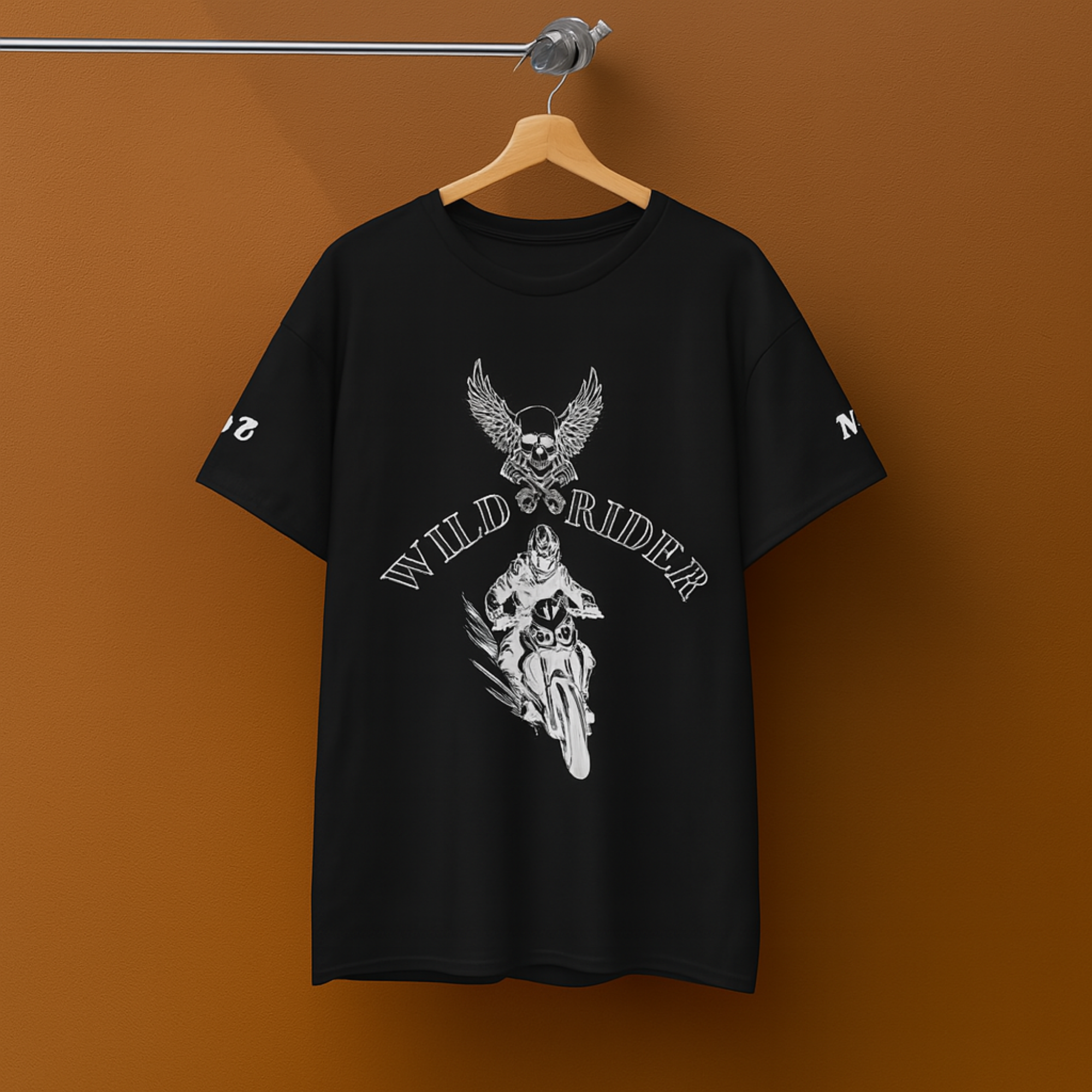 Wild Rider Biker Skull Graphic Tee | Motorcycle Riding Unisex T Shirt | Heavy Cotton Tee for Bikers | Bold Skull & Bike Design | Gift for Him or Her product thumbnail image Wild Rider Biker Skull Graphic Tee | Motorcycle Riding Unisex T Shirt | Heavy Cotton Tee for Bikers | Bold Skull & Bike Design | Gift for Him or Her product thumbnail image