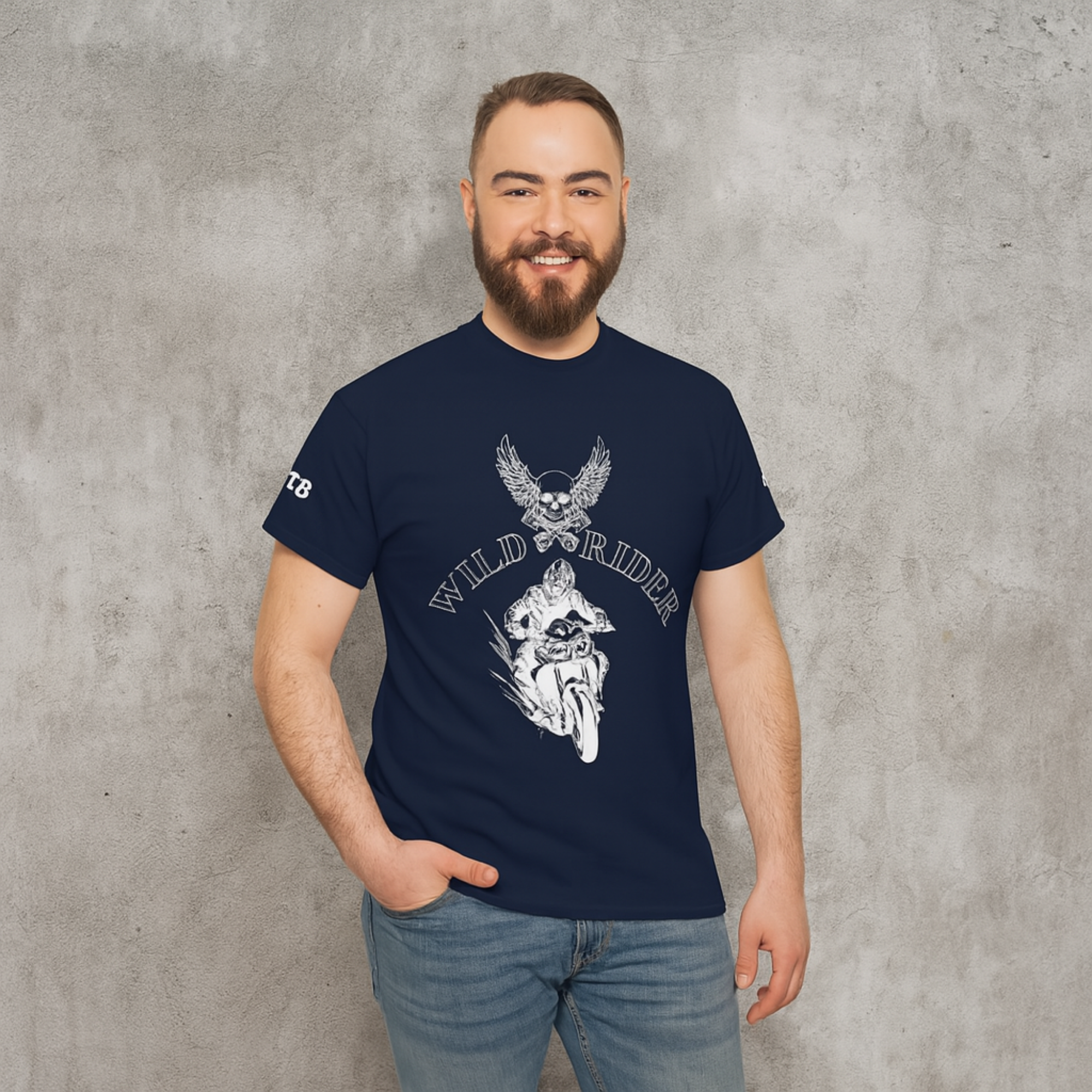 Wild Rider Biker Skull Graphic Tee | Motorcycle Riding Unisex T Shirt | Heavy Cotton Tee for Bikers | Bold Skull & Bike Design | Gift for Him or Her product thumbnail image Wild Rider Biker Skull Graphic Tee | Motorcycle Riding Unisex T Shirt | Heavy Cotton Tee for Bikers | Bold Skull & Bike Design | Gift for Him or Her product thumbnail image