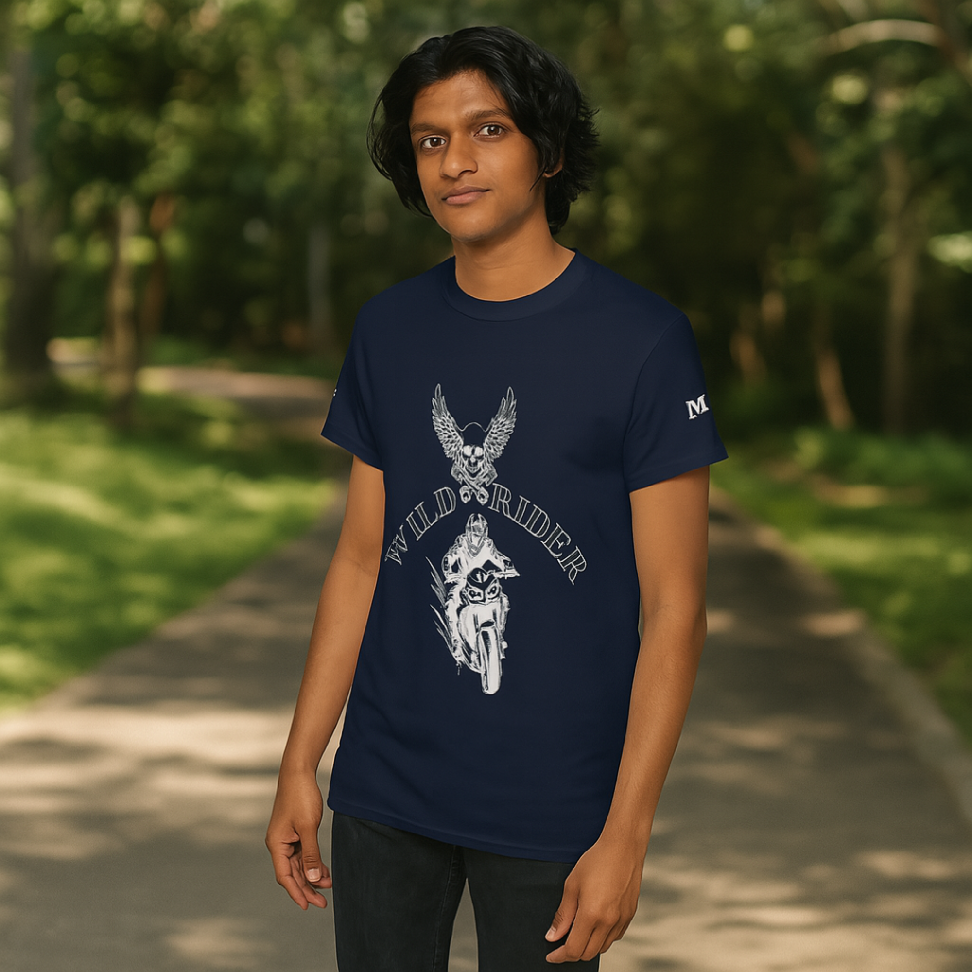 Wild Rider Biker Skull Graphic Tee | Motorcycle Riding Unisex T Shirt | Heavy Cotton Tee for Bikers | Bold Skull & Bike Design | Gift for Him or Her product thumbnail image Wild Rider Biker Skull Graphic Tee | Motorcycle Riding Unisex T Shirt | Heavy Cotton Tee for Bikers | Bold Skull & Bike Design | Gift for Him or Her product thumbnail image