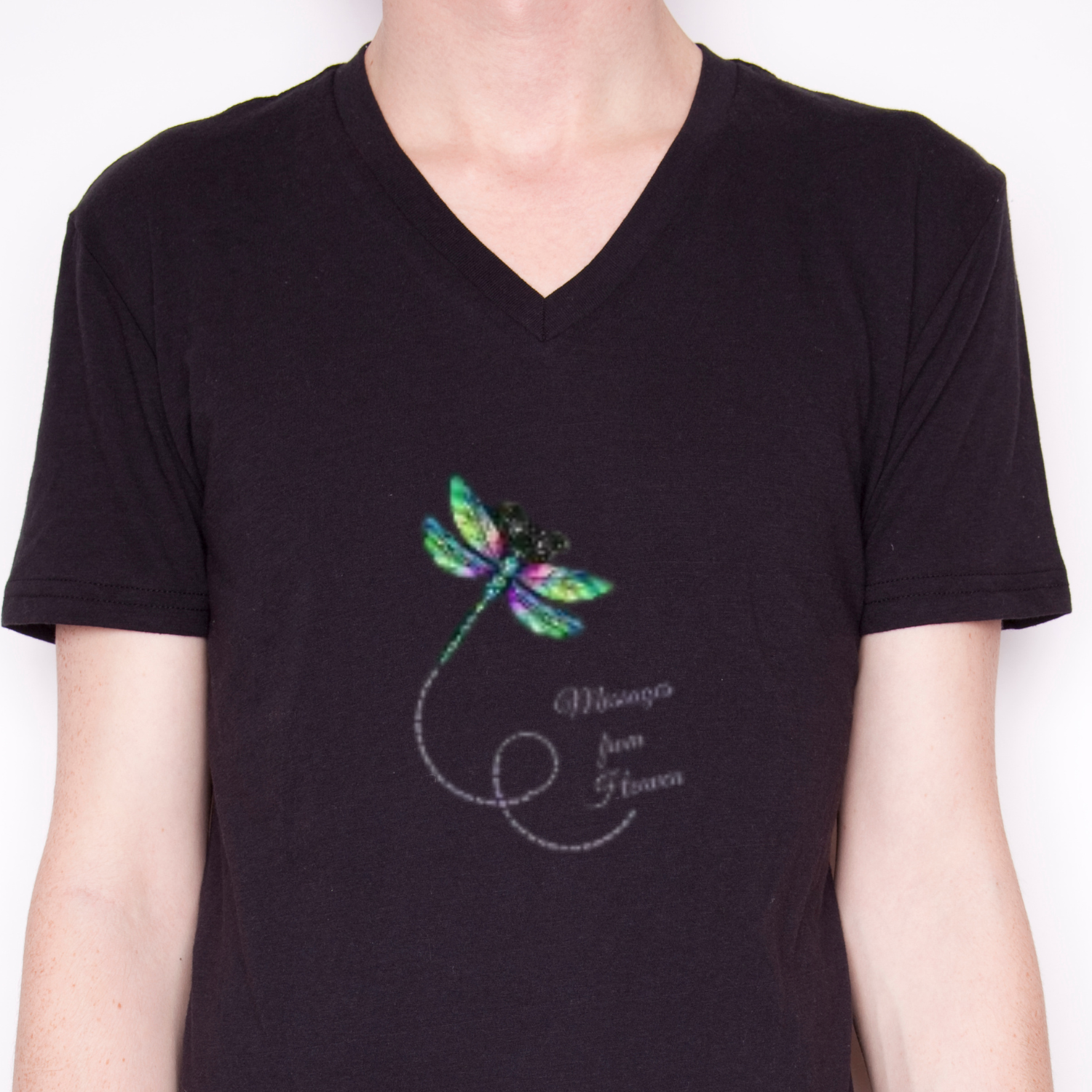 Messages from Heaven Dragonfly V-Neck – Inspirational Summer Tee for Nature Lovers | CarmaQuanTarot Messages from Heaven Dragonfly V-Neck – Inspirational Summer Tee for Nature Lovers | CarmaQuanTarot