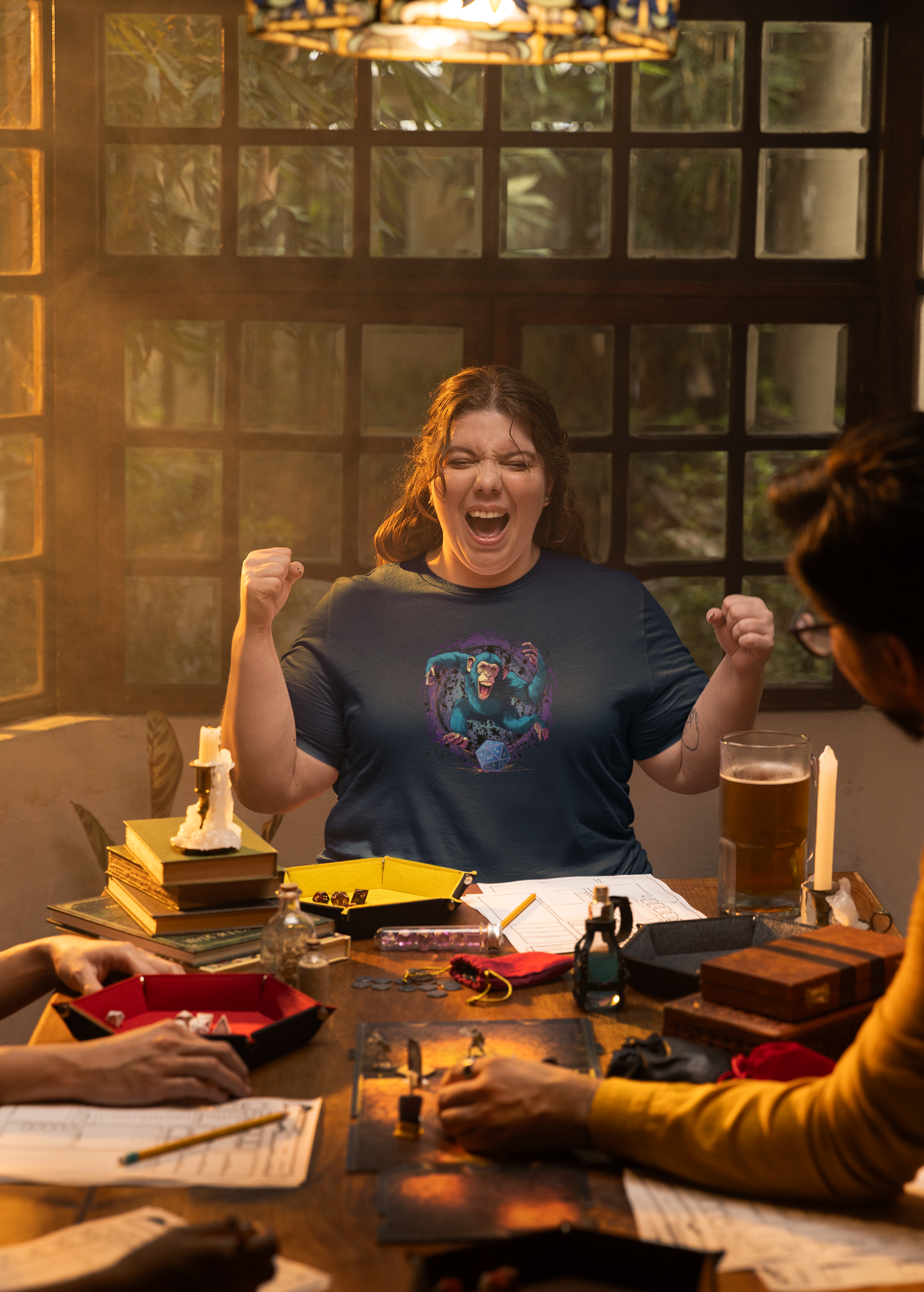 Wild Gamer Chimp DnD Premium T-Shirt, Fantasy RPG Geek Apparel product thumbnail image