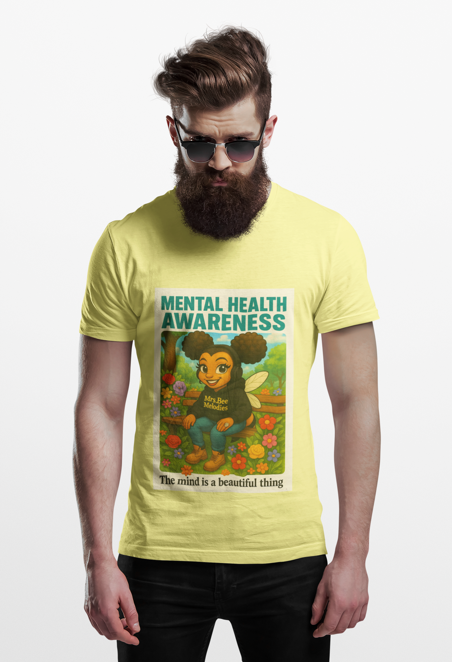 "Unisex 'Mental Health Matters' Tee – The Mind is a Beautiful Thing product thumbnail image "Unisex 'Mental Health Matters' Tee – The Mind is a Beautiful Thing product thumbnail image