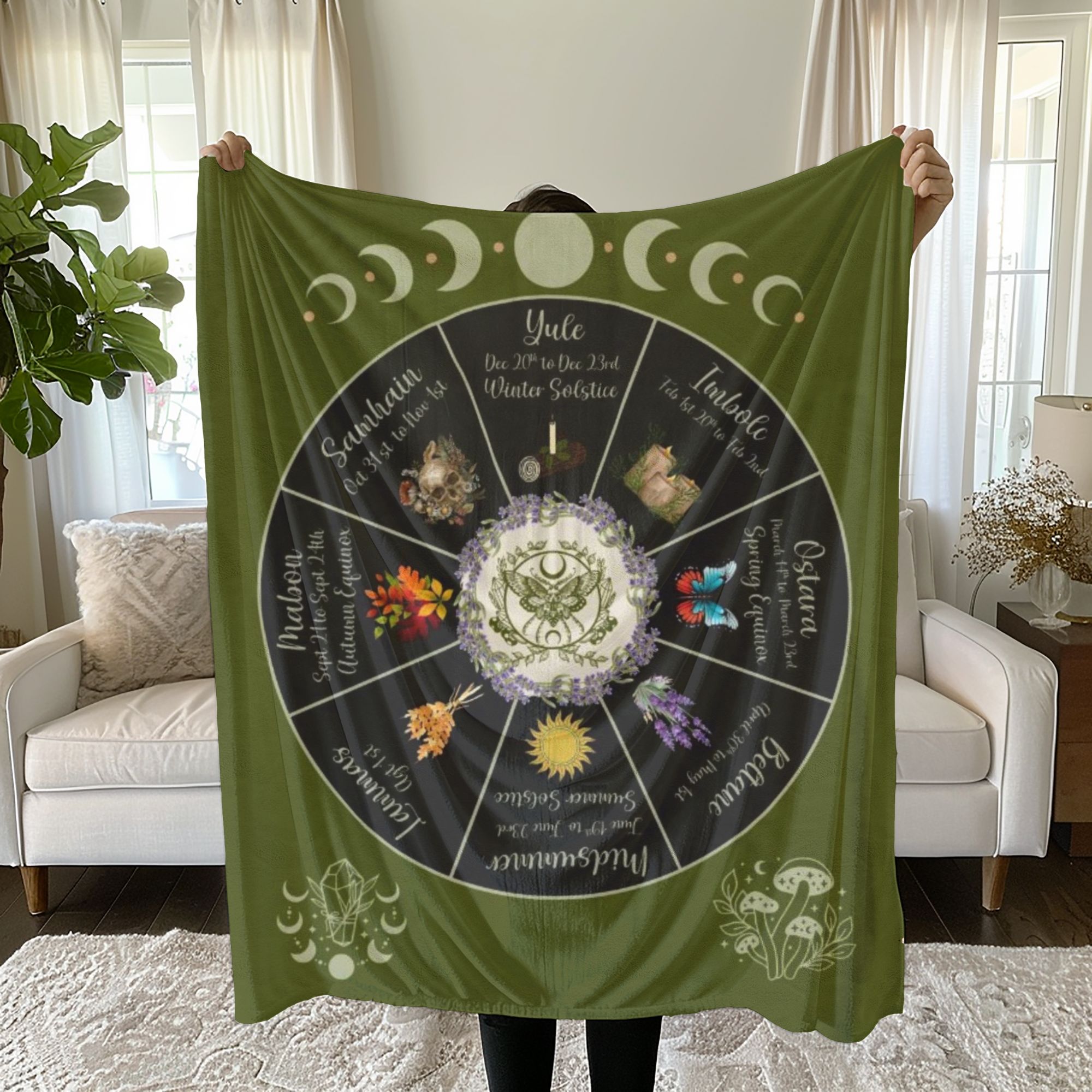 Wheel of the Year Plush Blanket 50x60 product thumbnail image Wheel of the Year Plush Blanket 50x60 product thumbnail image
