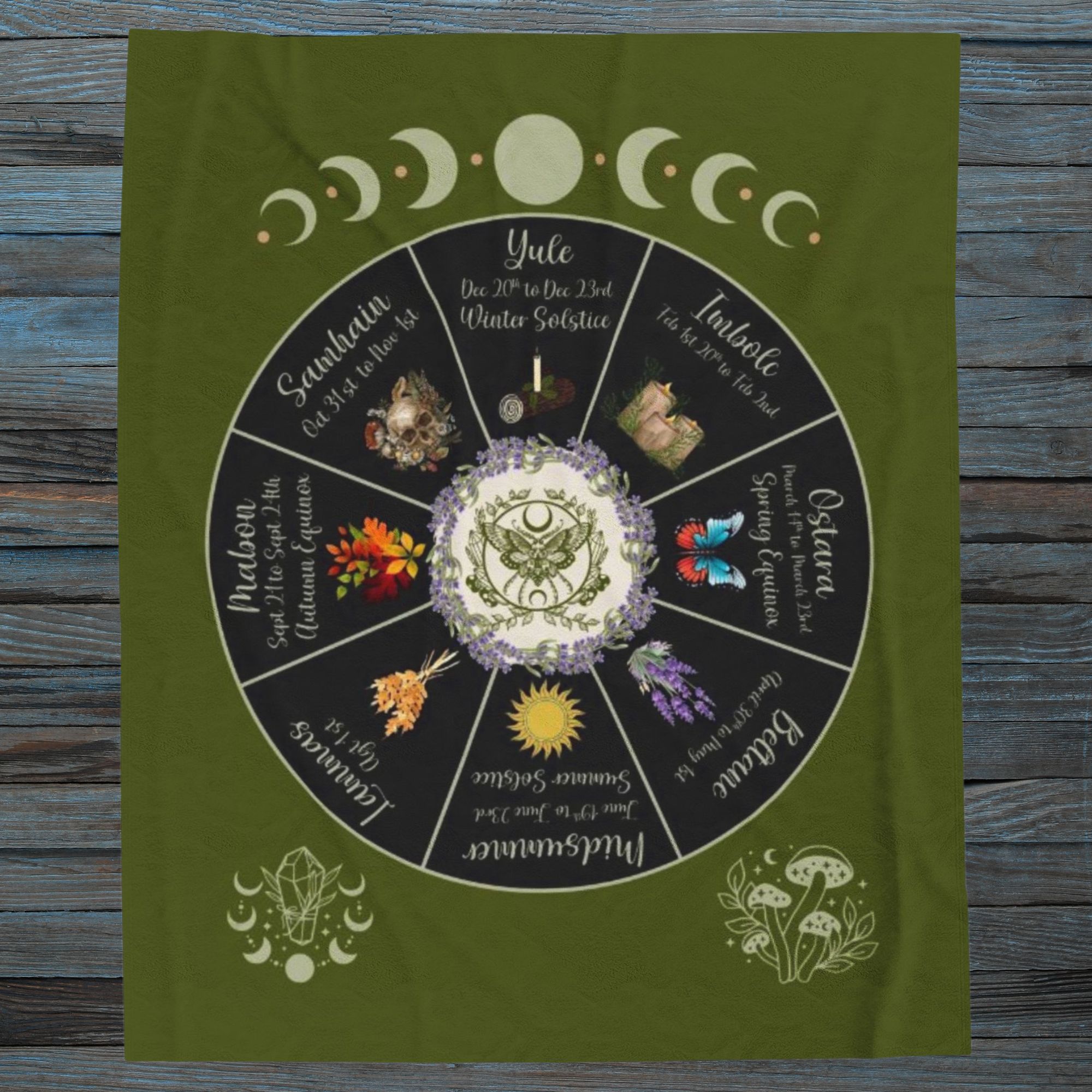 Wheel of the Year Plush Blanket 50x60 product thumbnail image Wheel of the Year Plush Blanket 50x60 product thumbnail image