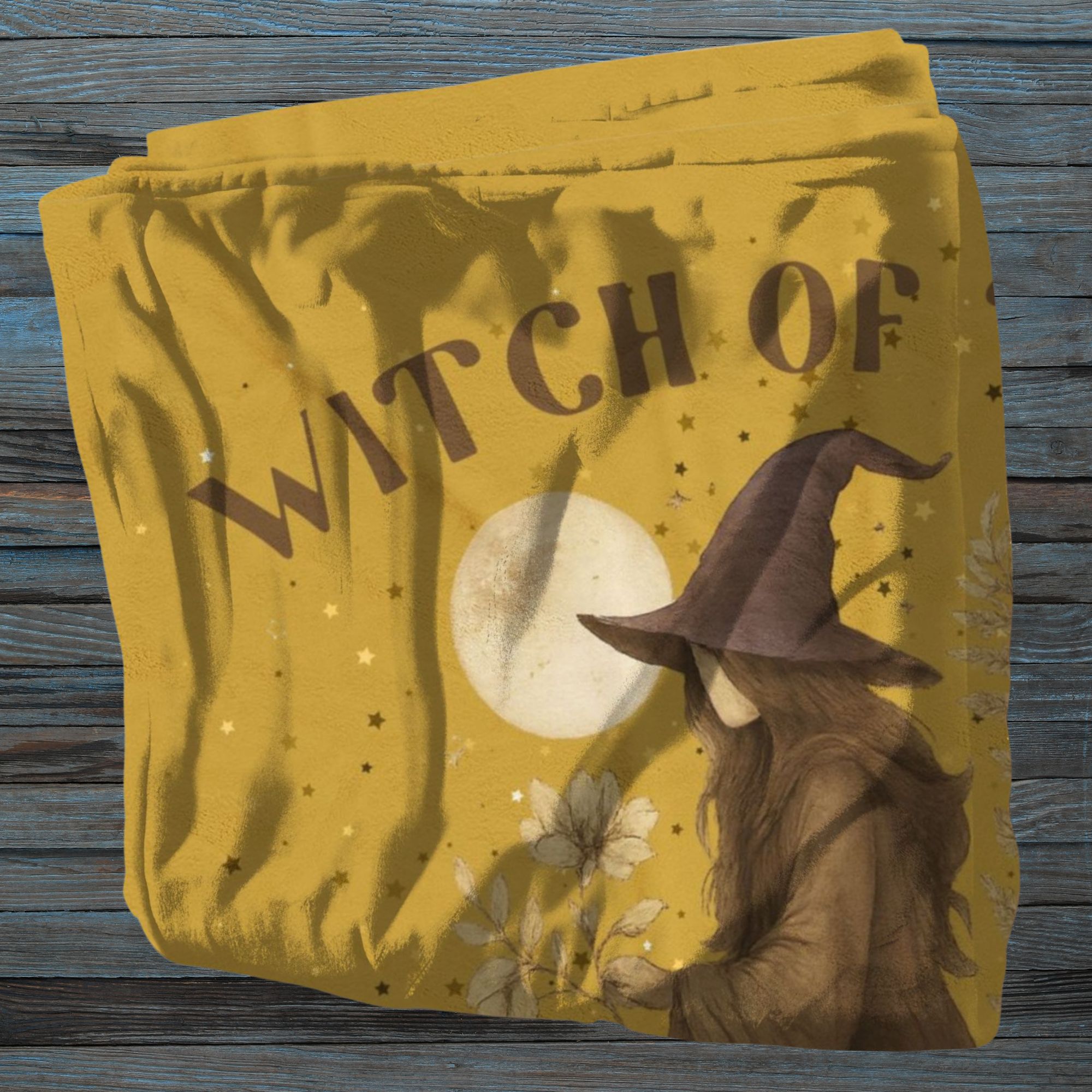 Cozy Witch Themed Plush Blanket product thumbnail image Cozy Witch Themed Plush Blanket product thumbnail image