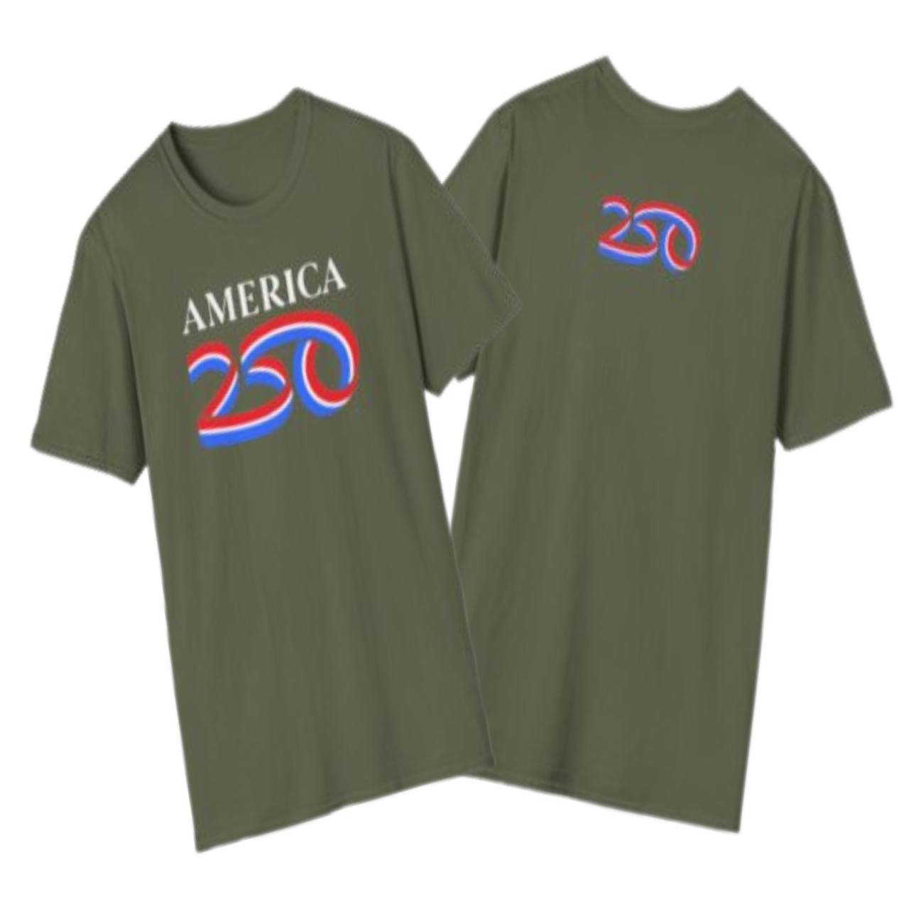 America 250 Unisex T-Shirt Front And Back Design