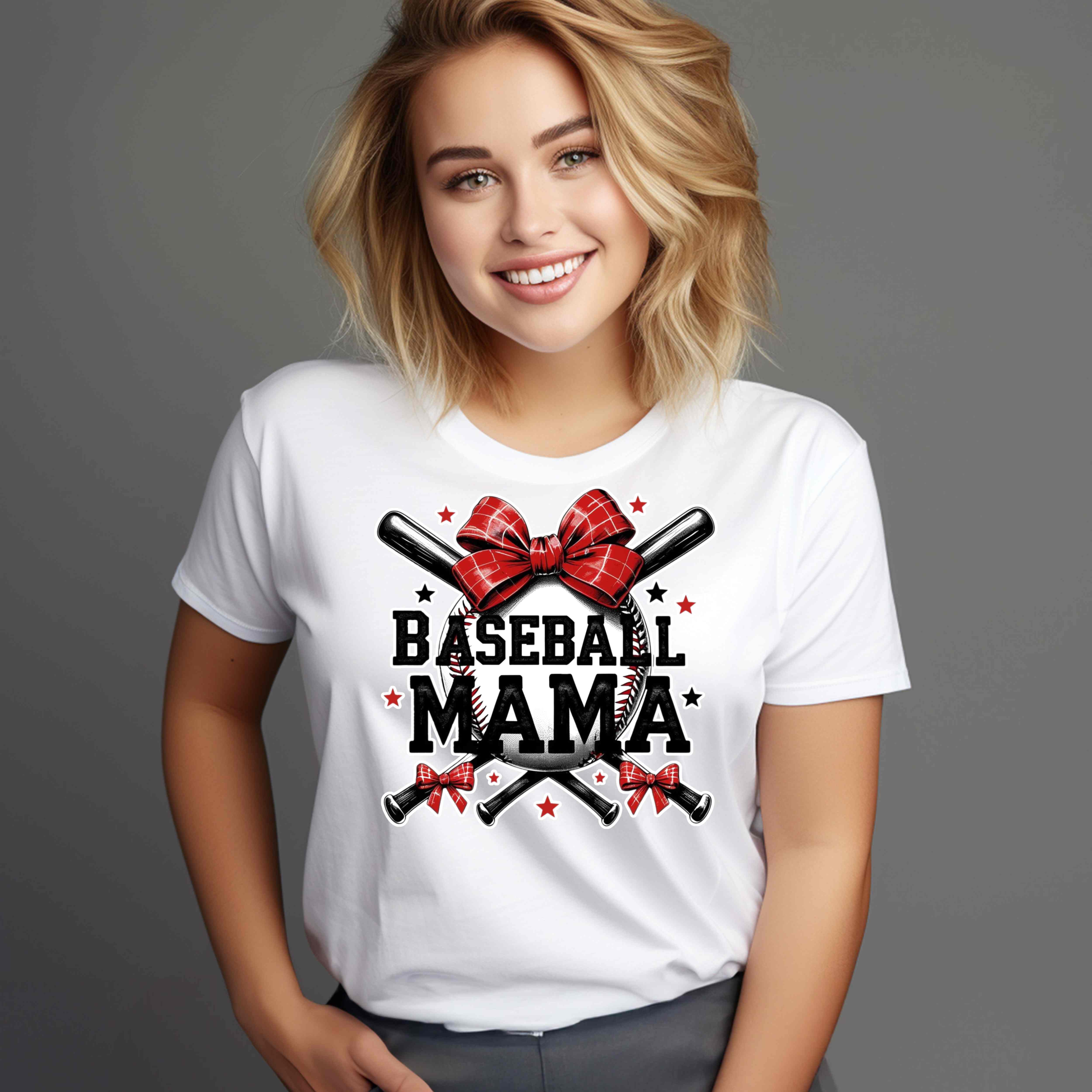 Baseball Mama T-Shirt - Cute Softstyle Tee for Sports Moms, Perfect for Game Days, Gifts, Team Spirit Wear, Mother's Day product thumbnail image