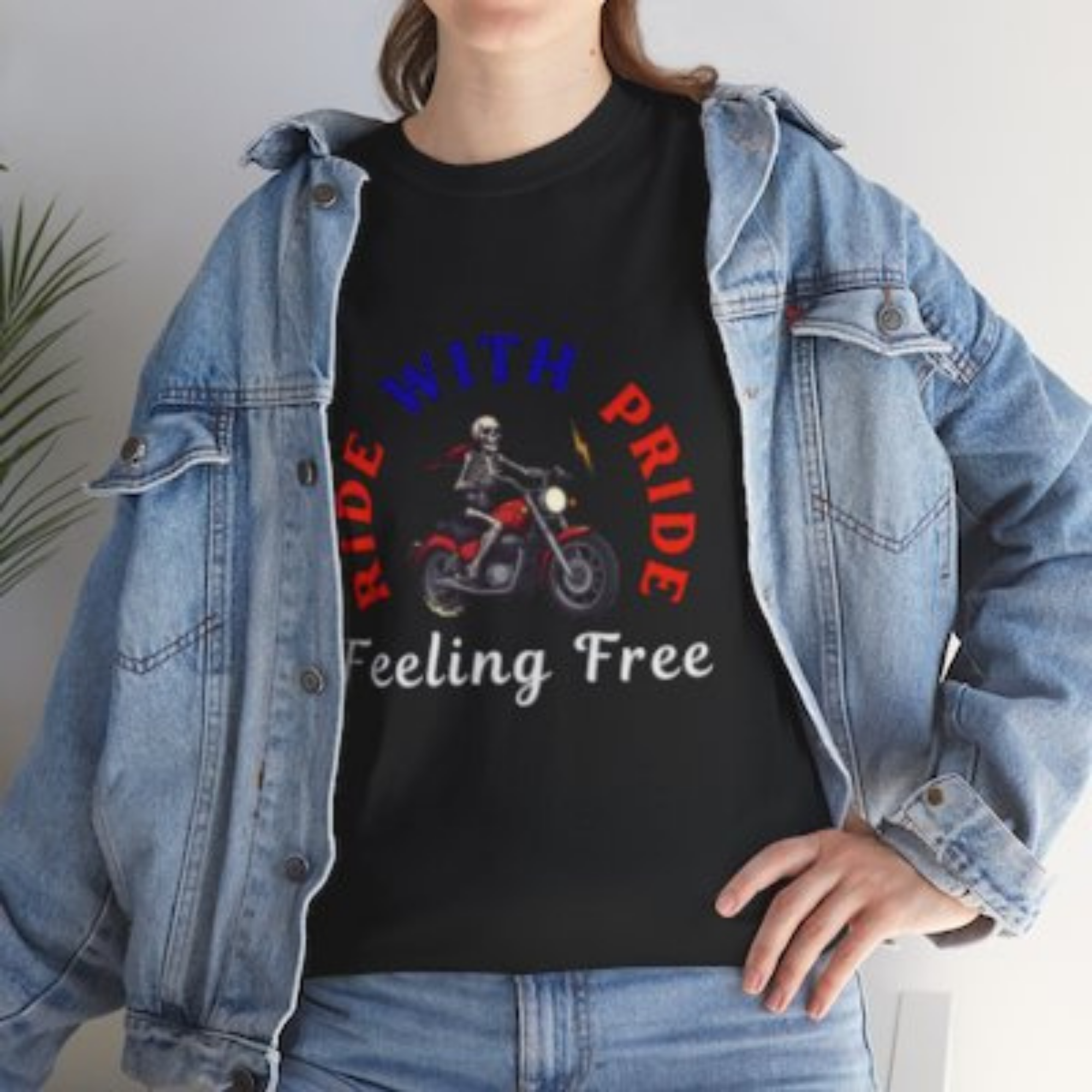 Ride With Pride Motorcycle T Shirt | Biker Graphic Tee | Unisex Heavy Cotton Shirt | Red White Blue USA Colors | Freedom Feeling Tee | Gift for Bikers product thumbnail image Ride With Pride Motorcycle T Shirt | Biker Graphic Tee | Unisex Heavy Cotton Shirt | Red White Blue USA Colors | Freedom Feeling Tee | Gift for Bikers product thumbnail image